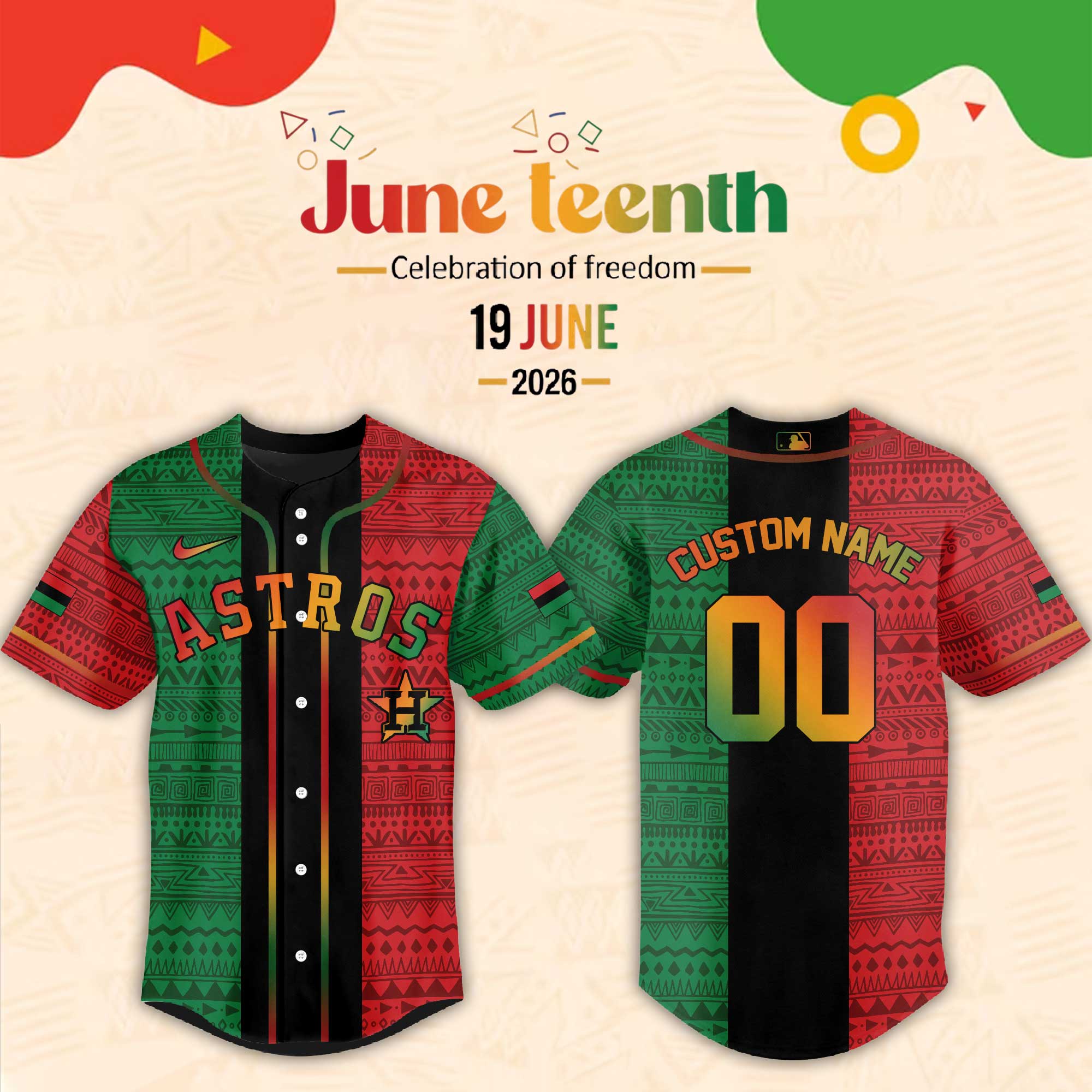 Mlb Juneteenth Baseball Jersey Shirt Collection