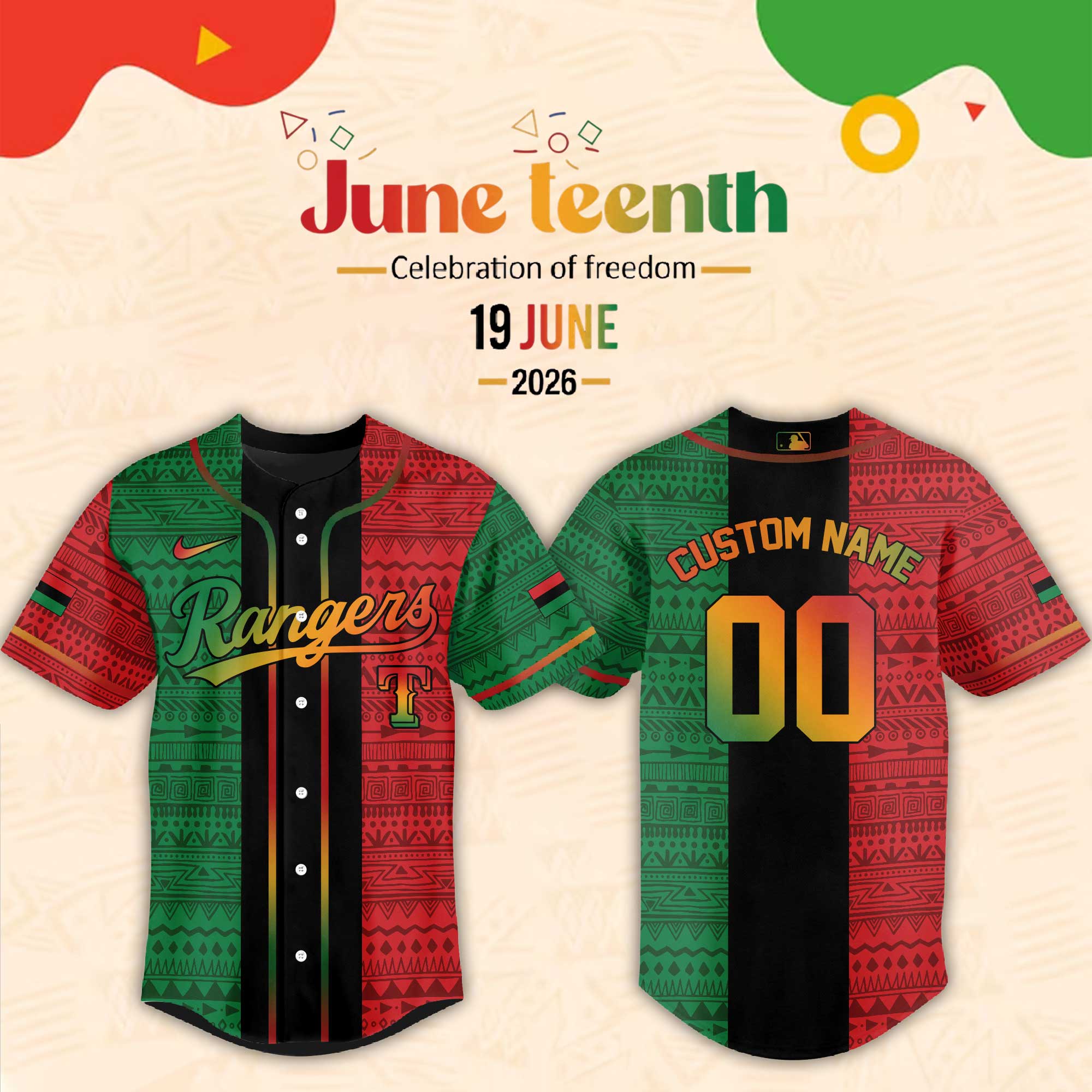 Mlb Juneteenth Baseball Jersey Shirt Collection