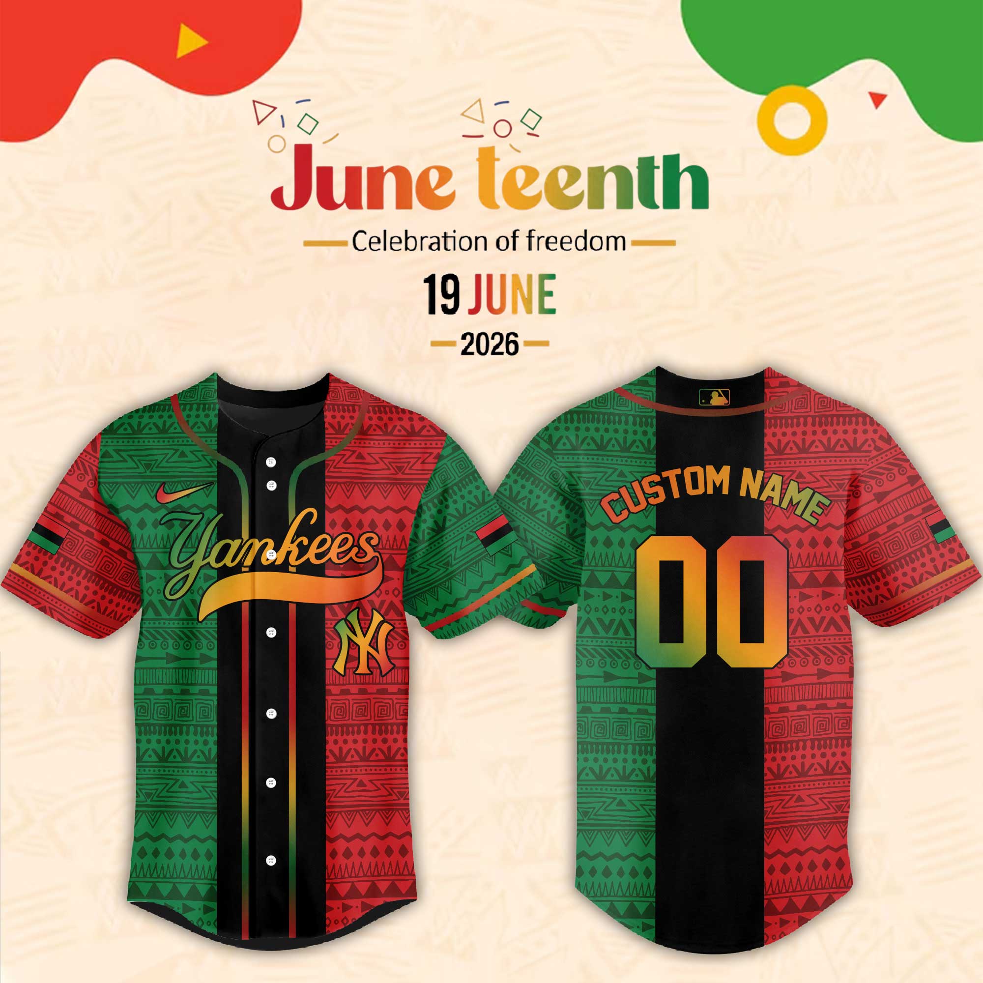Mlb Juneteenth Baseball Jersey Shirt Collection