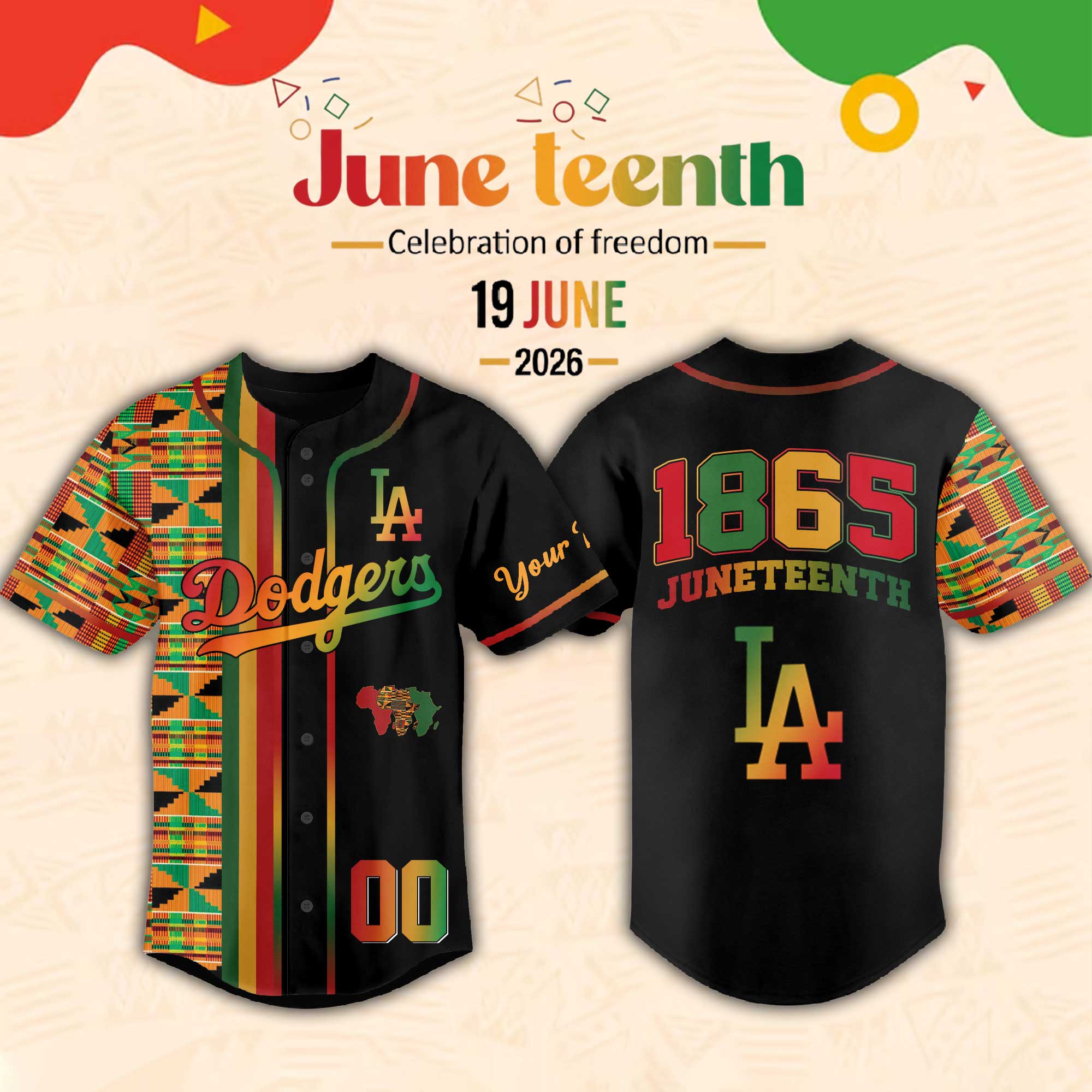 Juneteenth Baseball Teams Baseball Jersey Shirt Collection