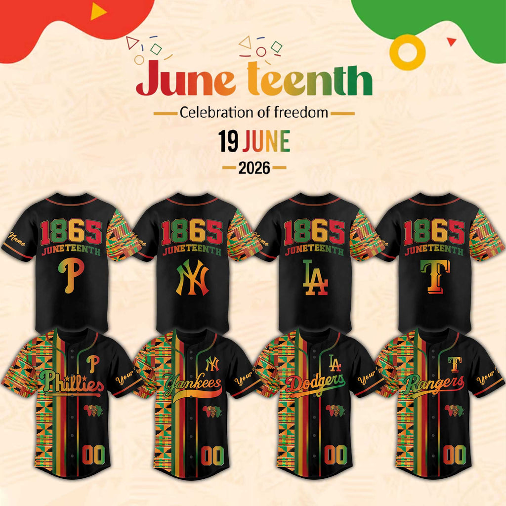 Juneteenth Baseball Teams Baseball Jersey Shirt Collection