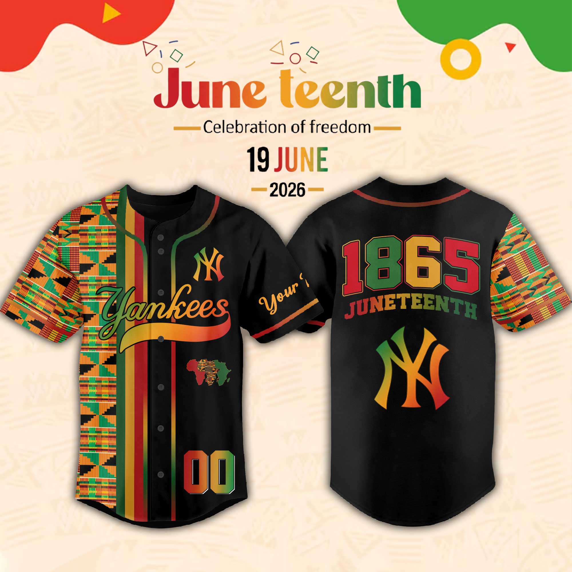 Juneteenth Baseball Teams Baseball Jersey Shirt Collection
