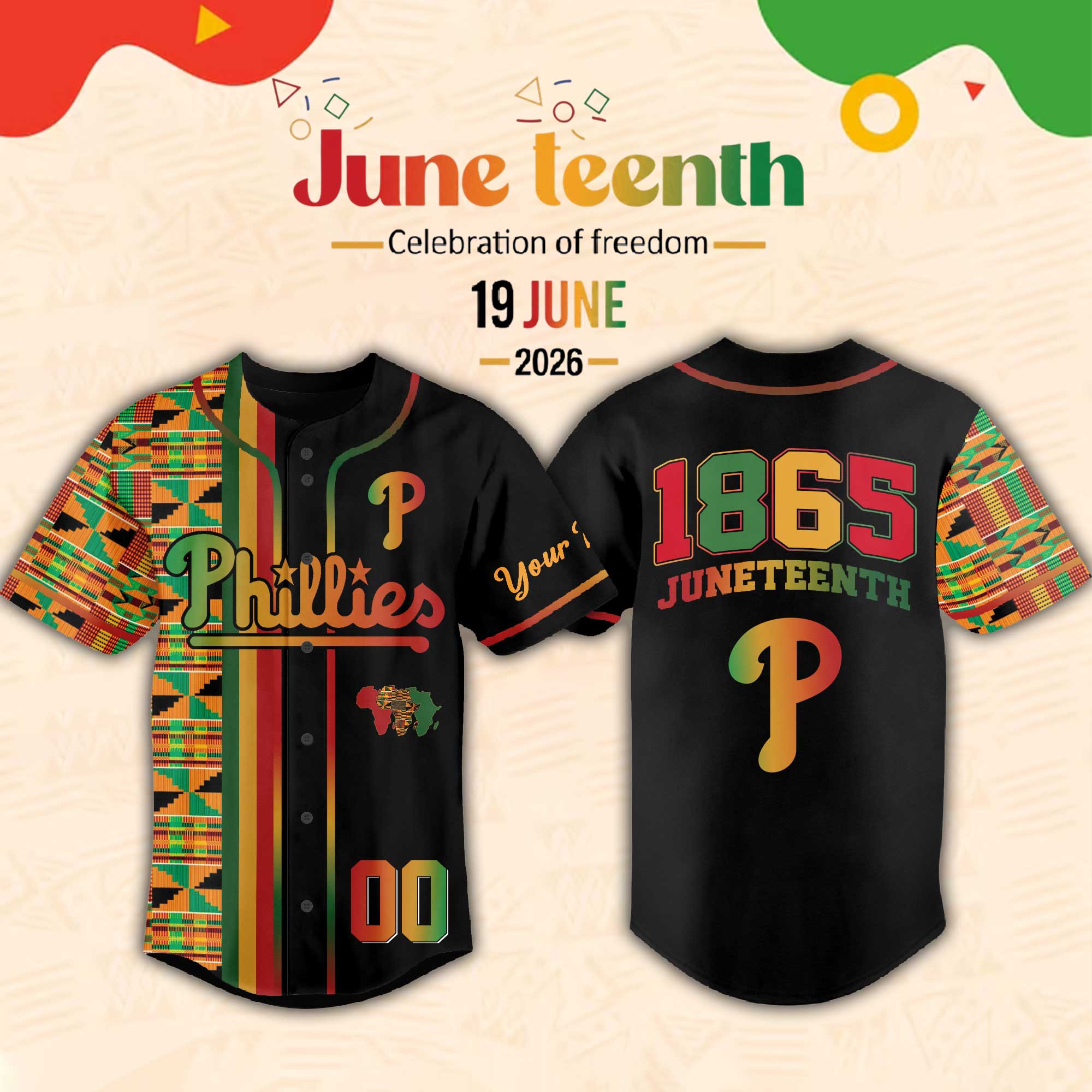 Juneteenth Baseball Teams Baseball Jersey Shirt Collection 1111