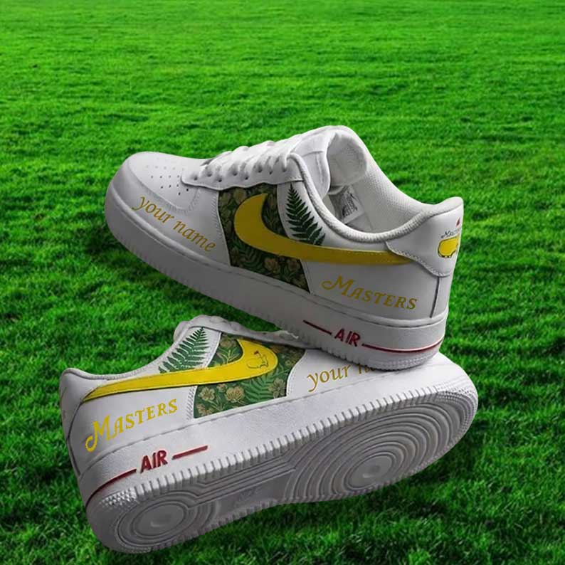 Custom Master Golf Green And Yellow Sneaker