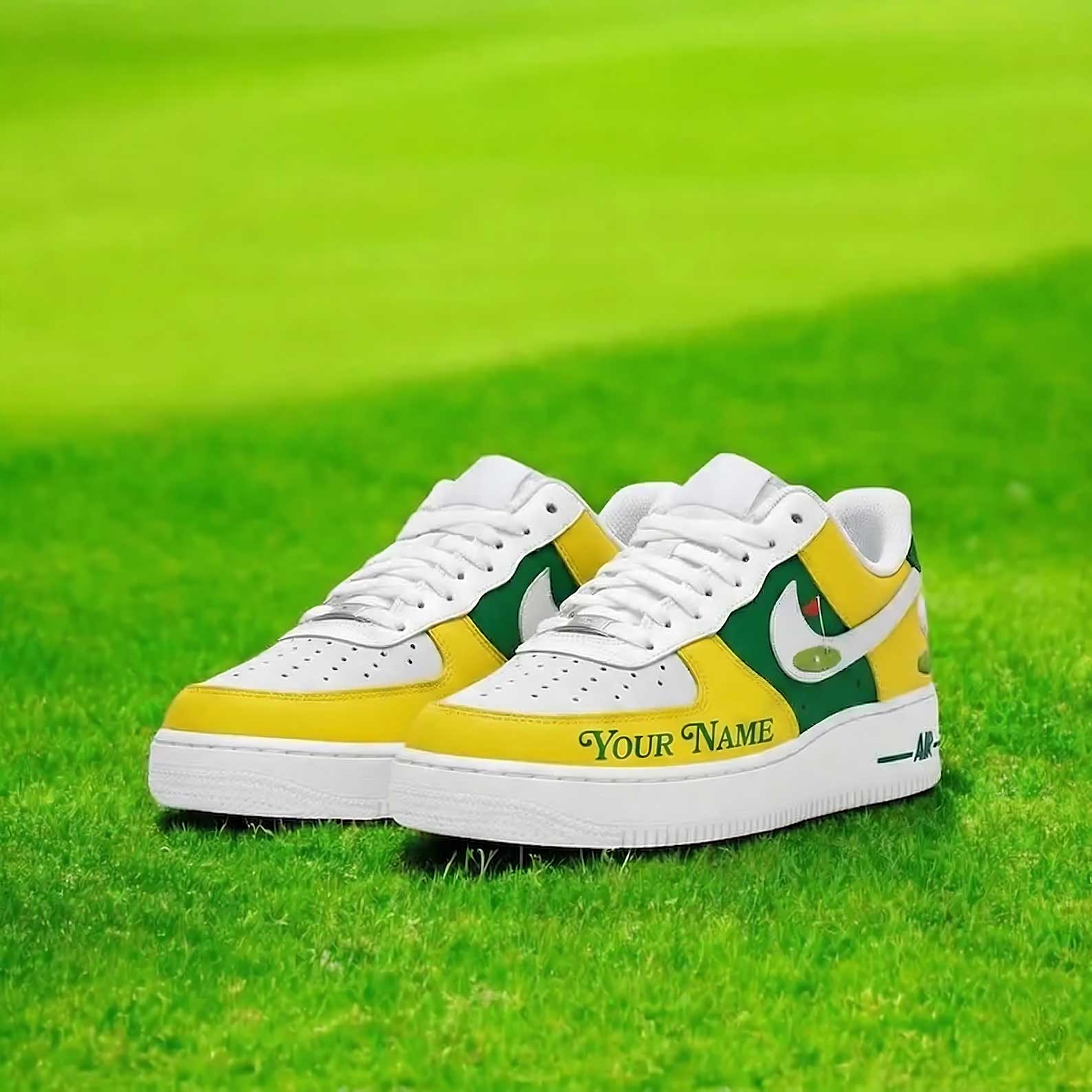 Personalized Golf Master 2026 Green Yellow Sneakers