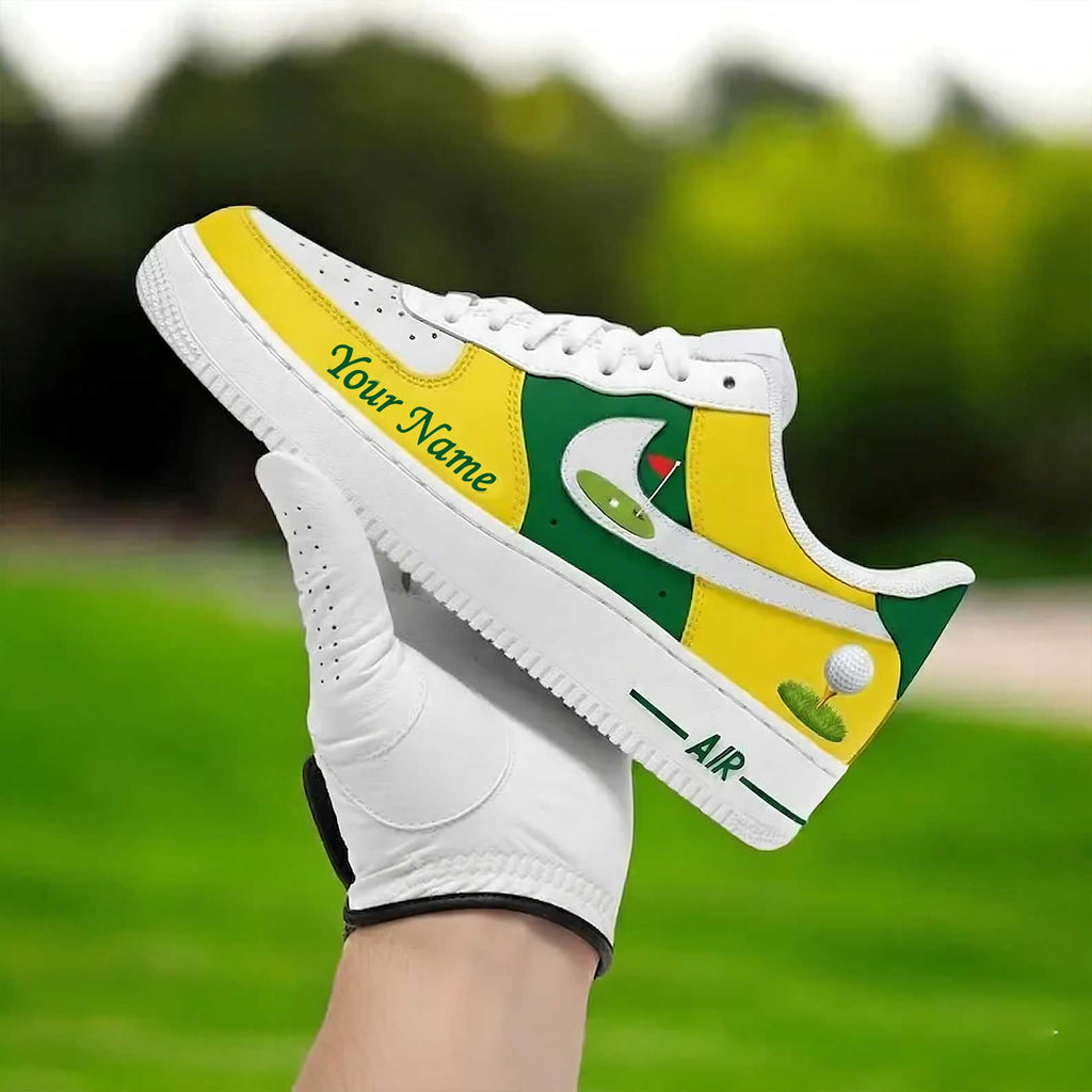 Personalized Golf Master 2026 Green Yellow Sneakers