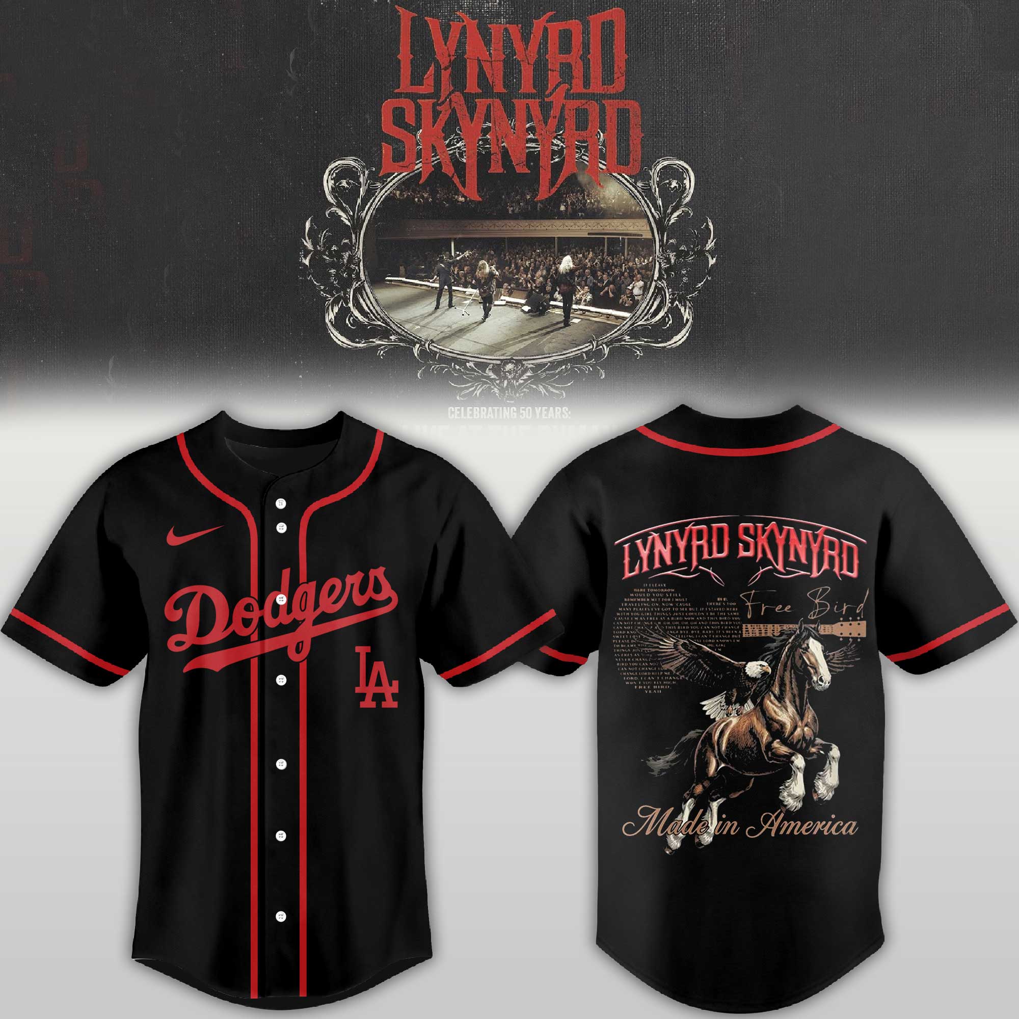 Baseball Teams Rock Band Baseball Jersey Shirt Collection