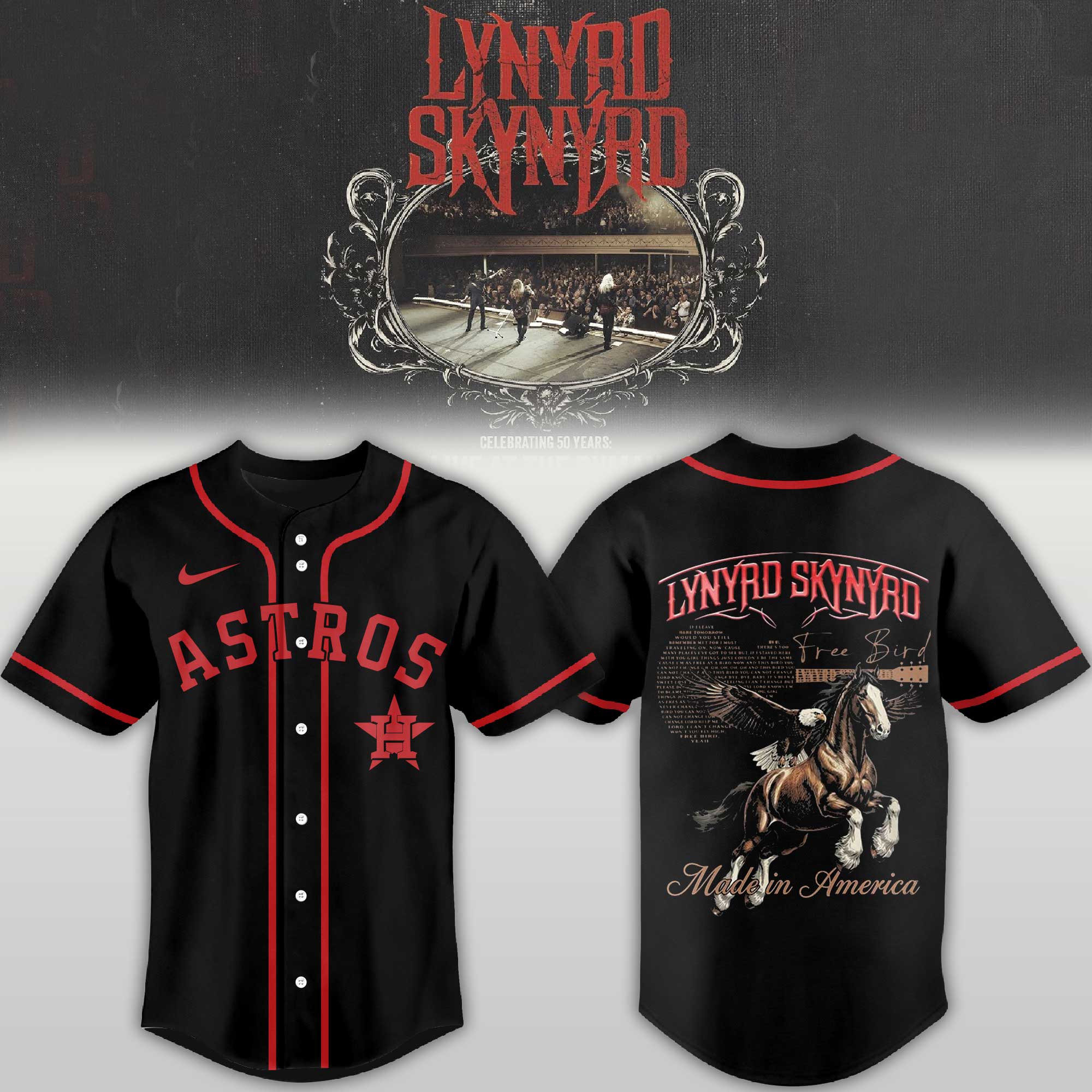 Baseball Teams Rock Band Baseball Jersey Shirt Collection