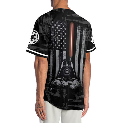 Star Wars Darth Vader American Flag Black Baseball Jersey Shirt, Star Wars Darth Vader 3d Printed Baseball Jersey, Darth Vader Black Jersey Shirt