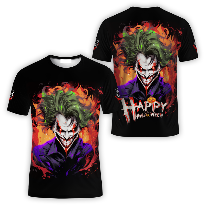 Joker Happy Halloween Why So Serious 3d T-shirt, Scary Joker Graphic 3d All Over Printed T-shirt, Happy Halloween Joker 3d Tshirt