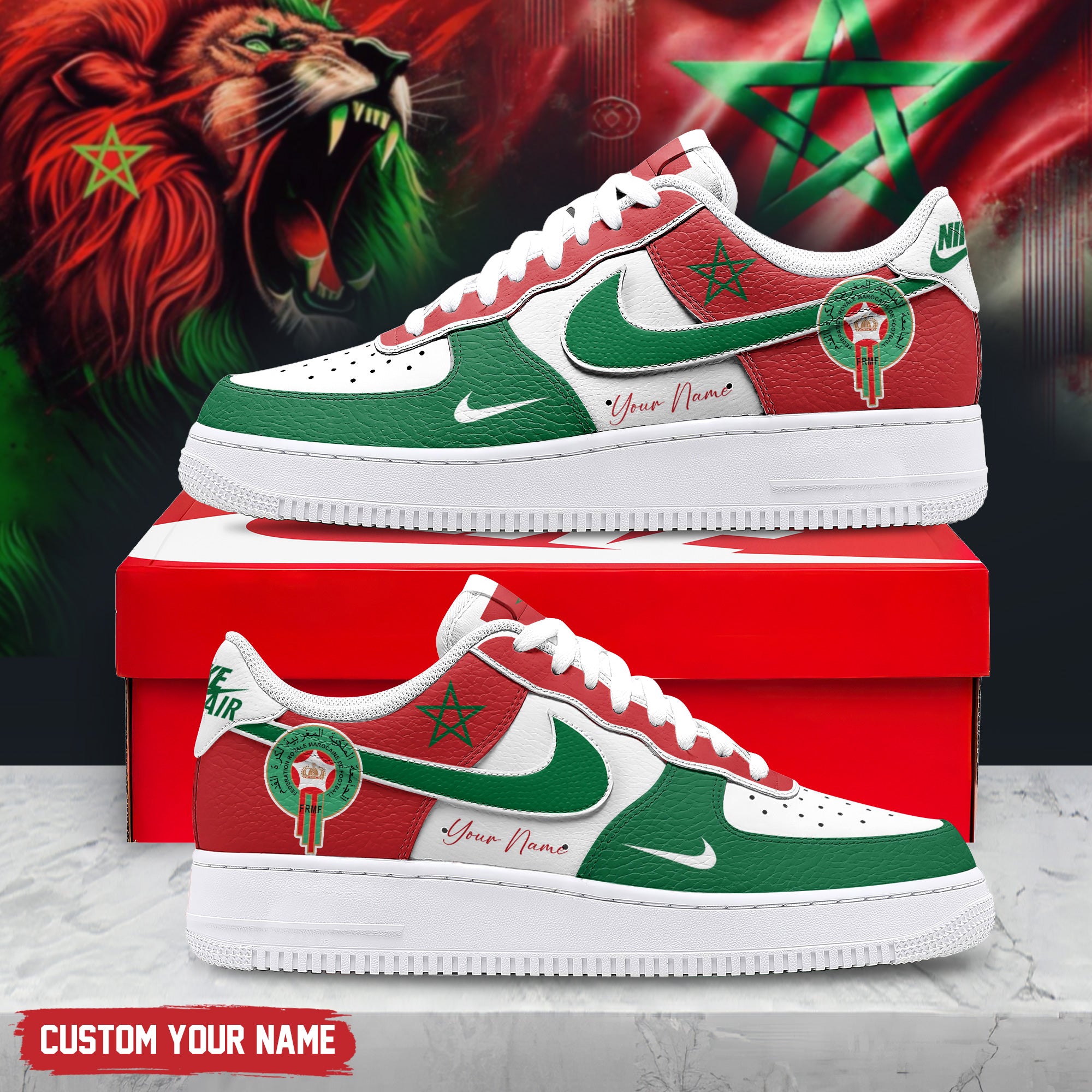 Morocco | Premium WC26 Custom AF1 Shoes