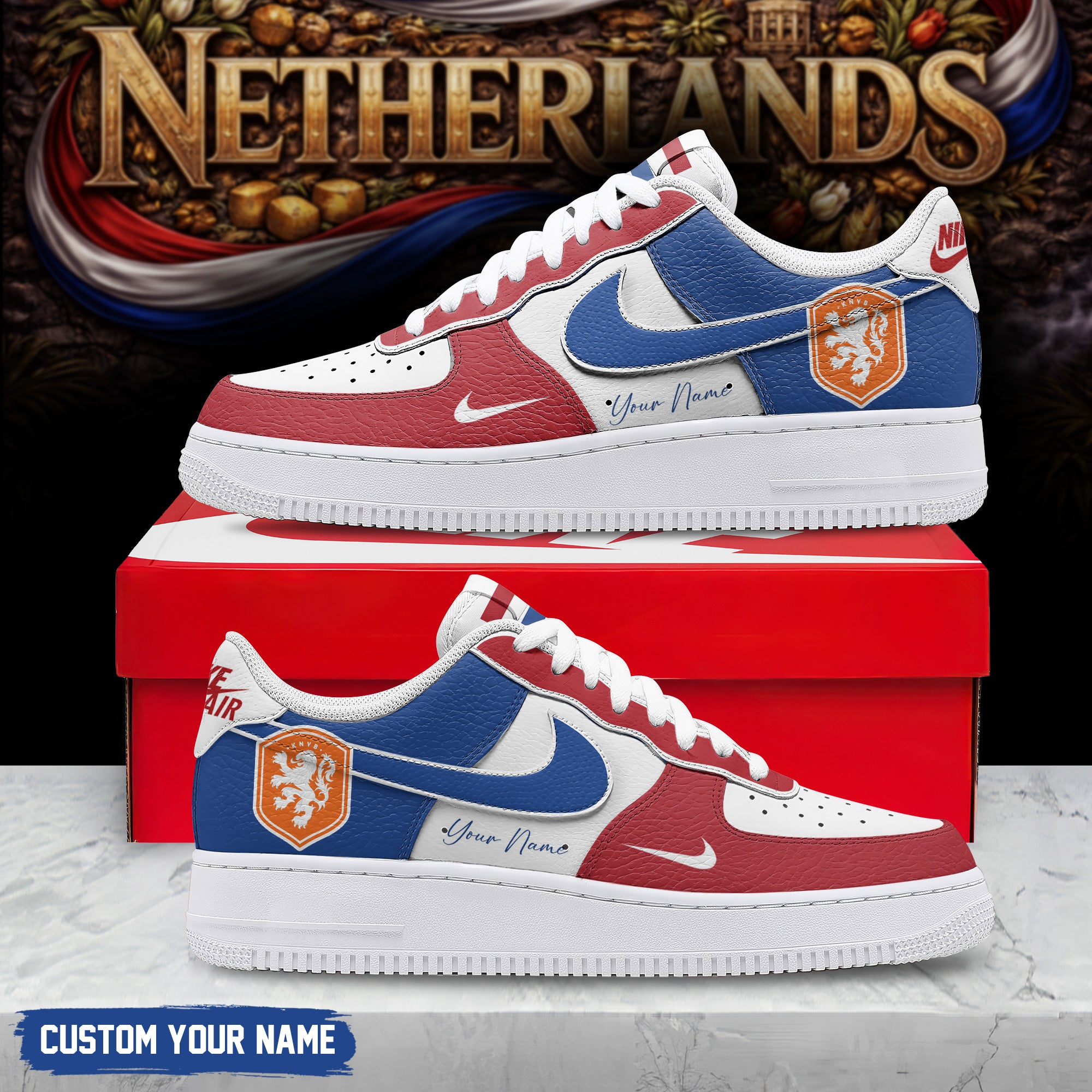 Netherlands | Premium WC26 Custom AF1 Shoes