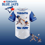 Baseball Jersey T. Blue Jays Tom & Jerry Style – Cute Cartoon Fan Gift Shirt.