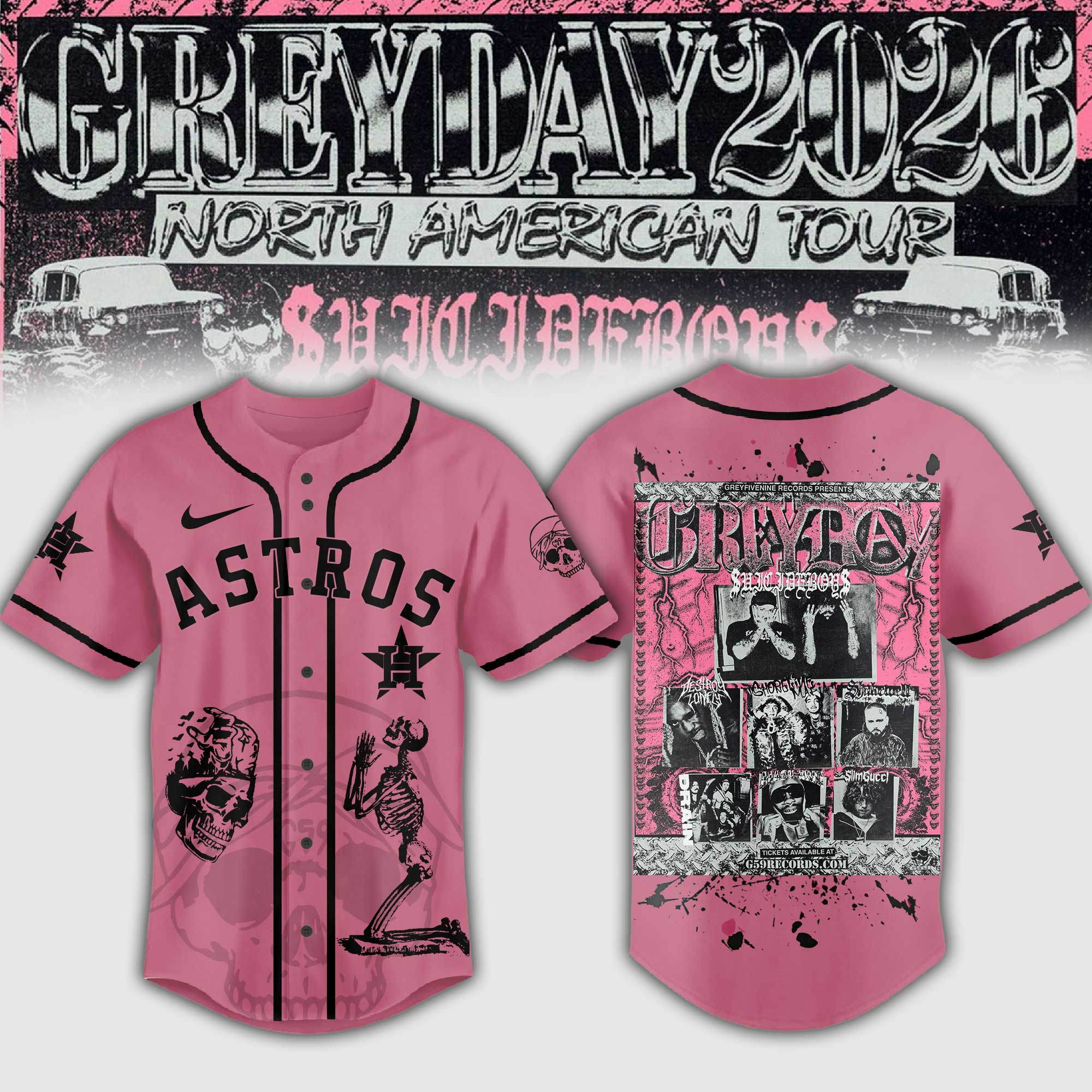 Baseball Hiphop Band Baseball Jersey Shirt Collection
