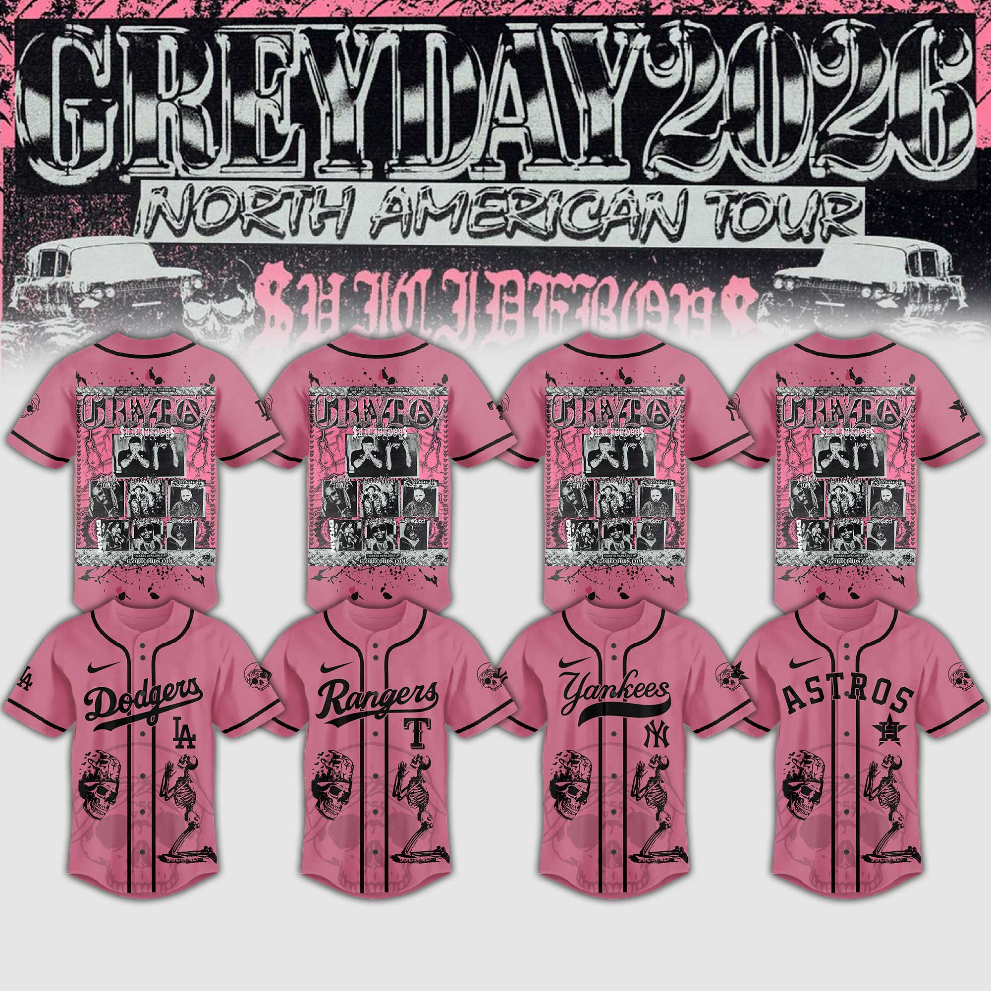Baseball Hiphop Band Baseball Jersey Shirt Collection