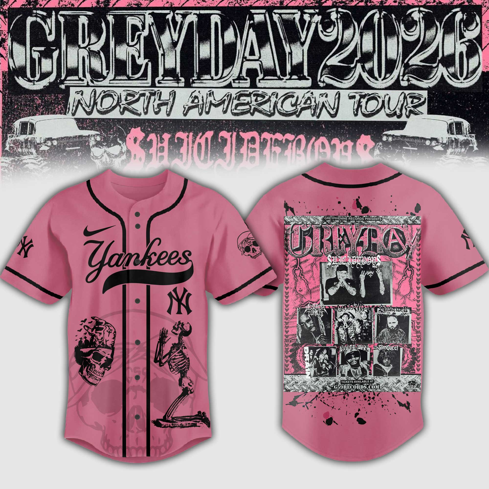 Baseball Hiphop Band Baseball Jersey Shirt Collection
