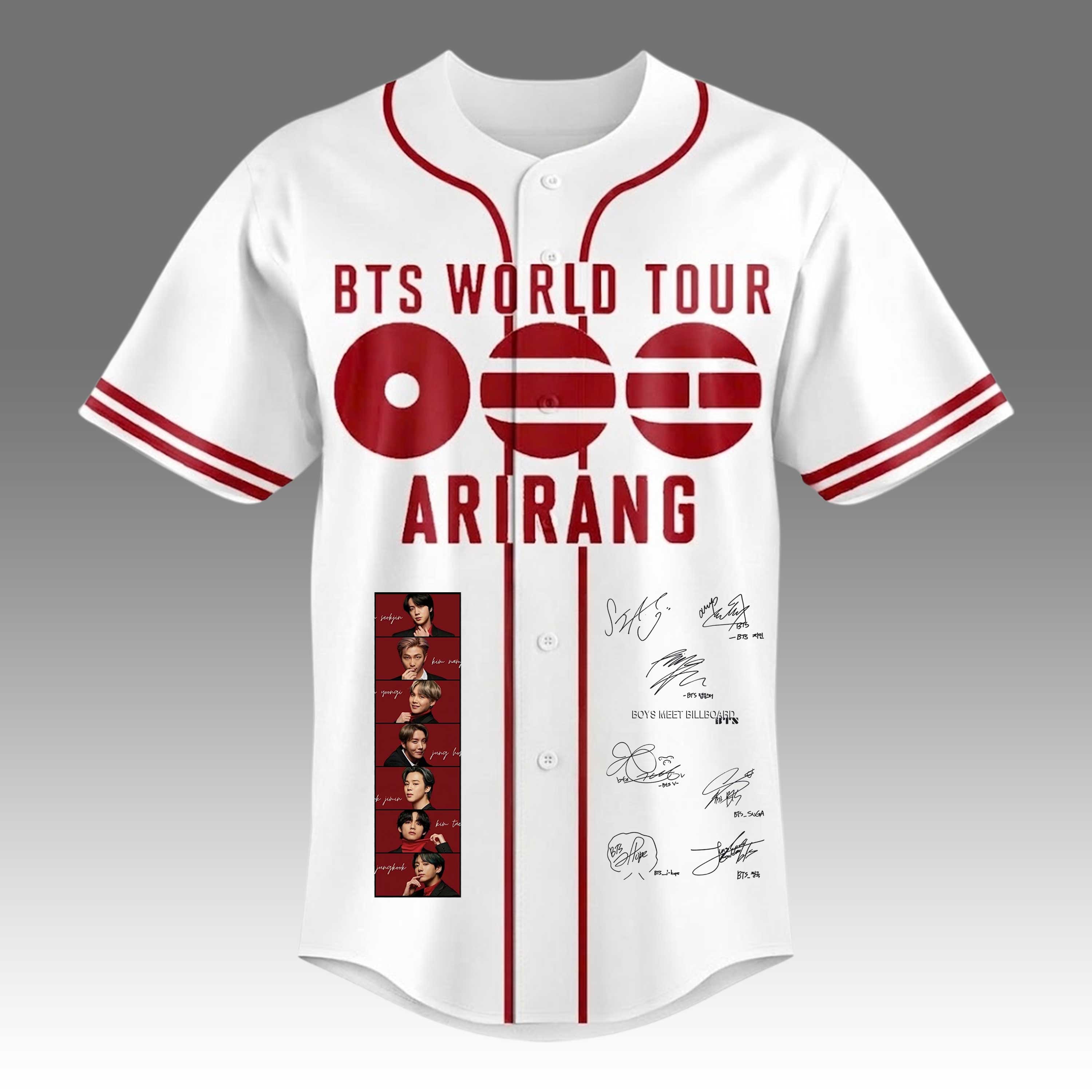 Baseball Jersey Shirt Bts World Tour Arirang Fan Gift Concert Tour Edition
