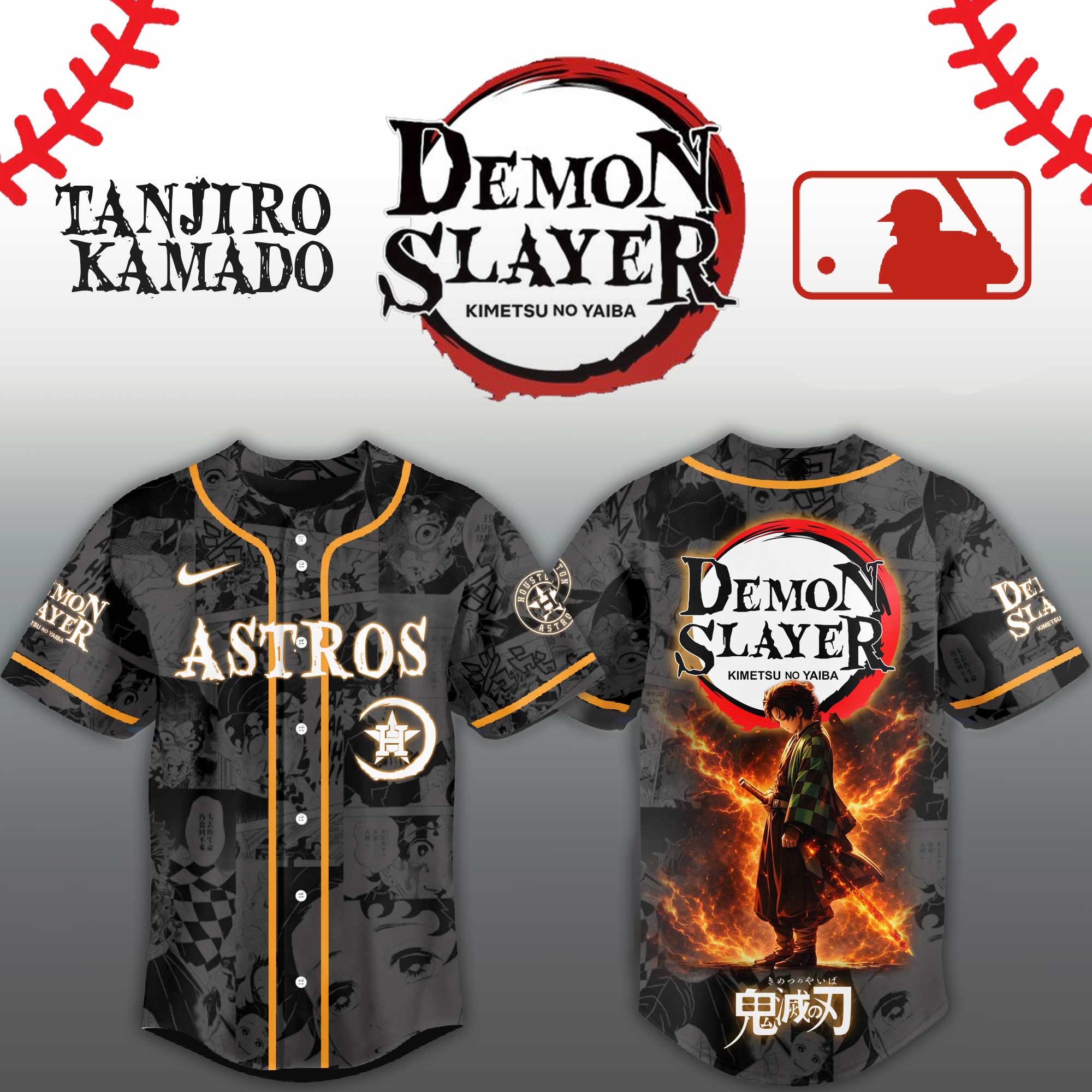 Baseball Jersey Demon Slayer All Team Tanjiro Kamado Anime Shirt