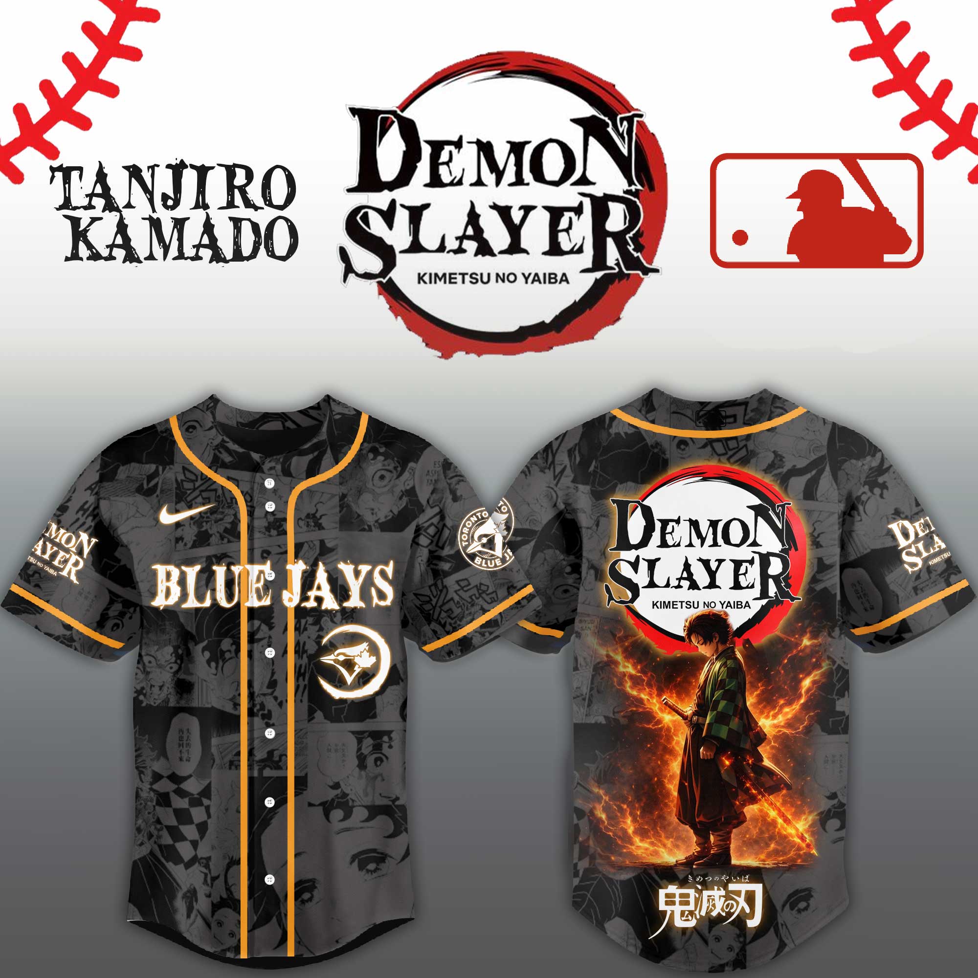 Baseball Jersey Demon Slayer All Team Tanjiro Kamado Anime Shirt