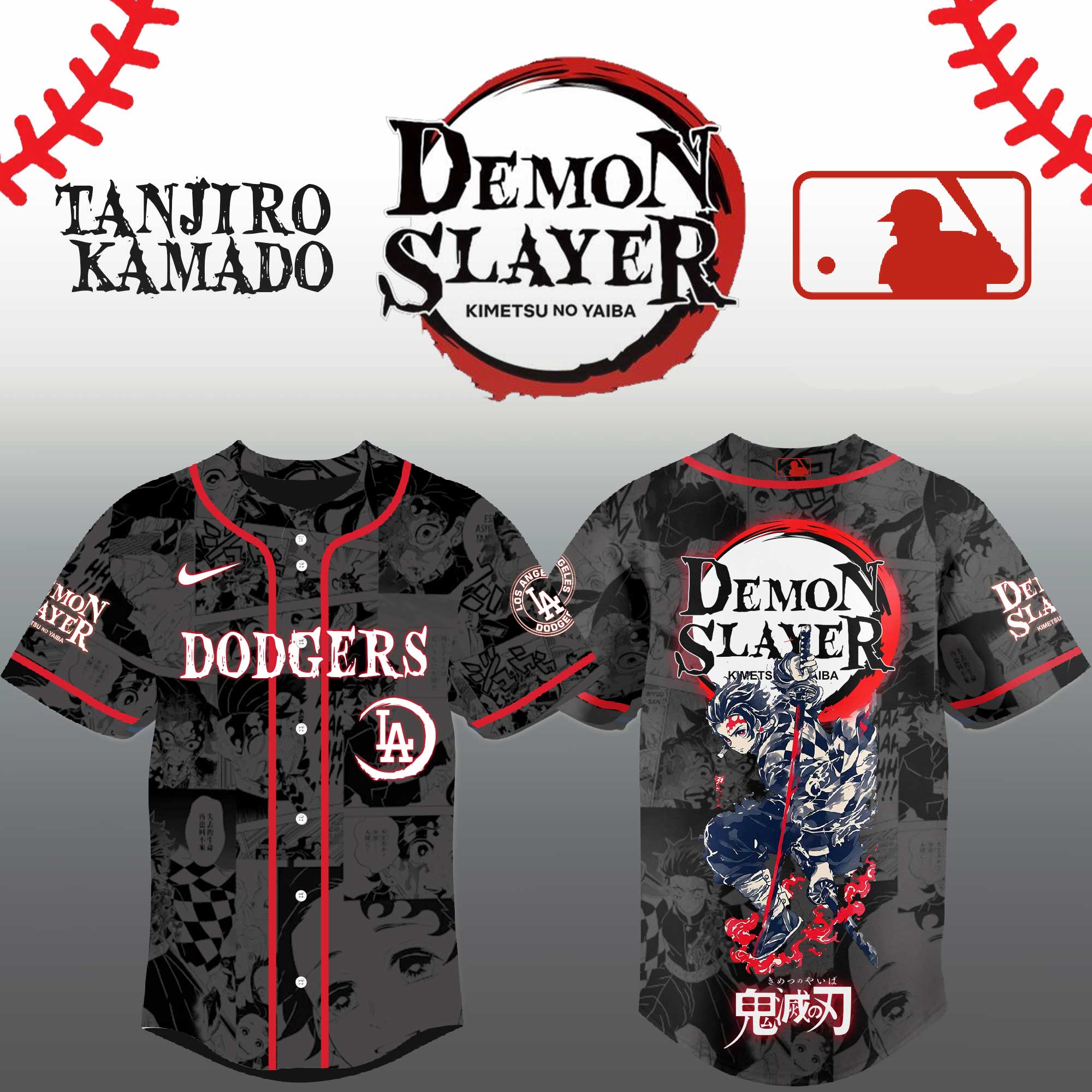Baseball Jersey Demon Slayer All Team Tanjiro Kamado Anime Shirt