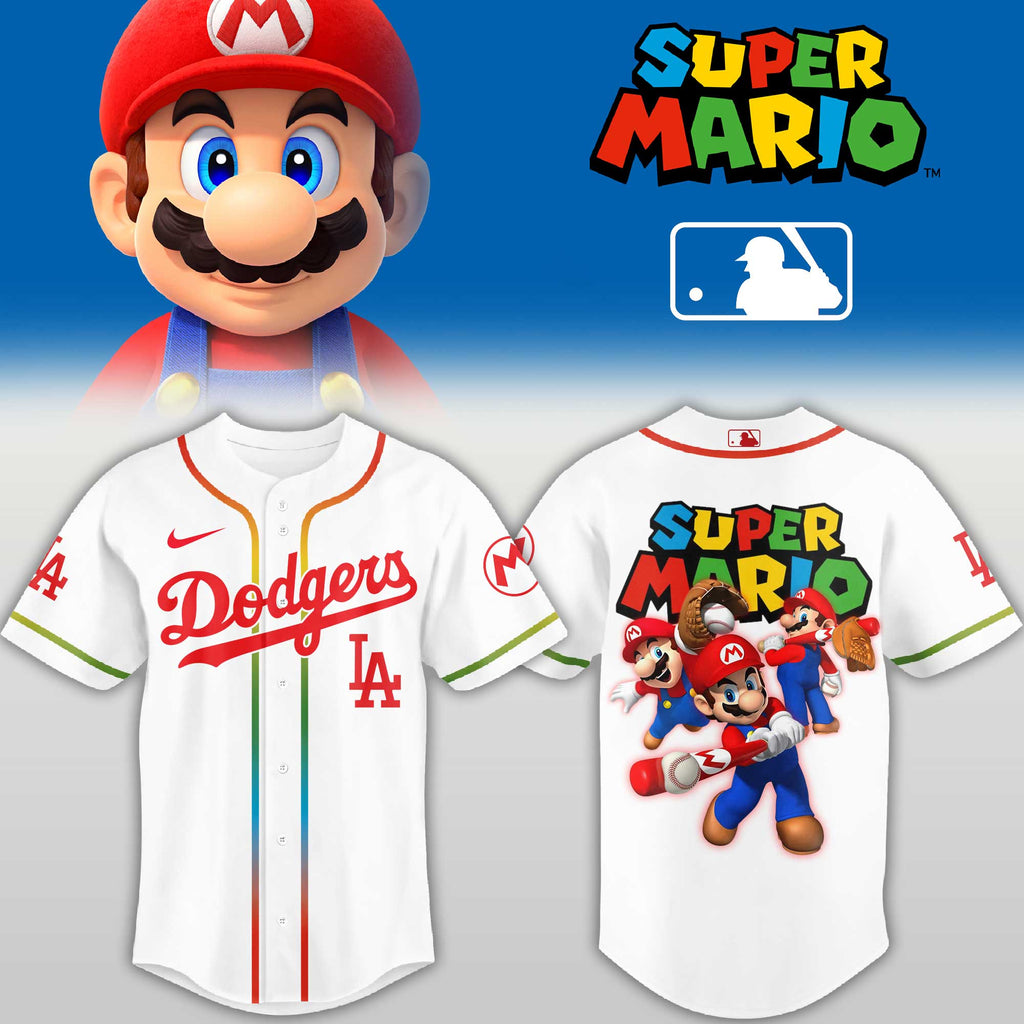 Baseball Jersey Super Mario Inspired Game Character Fan Shirt