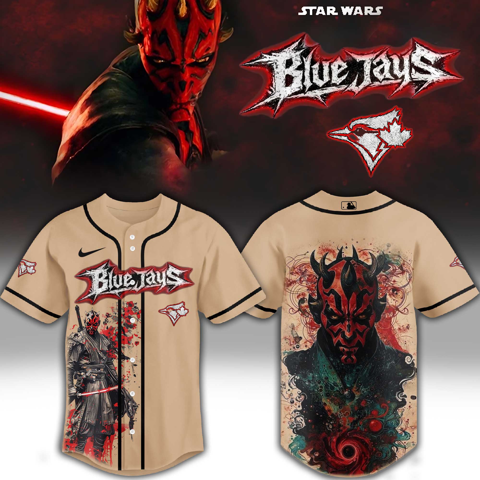 Baseball Jersey Darth Maul Fan All Team
