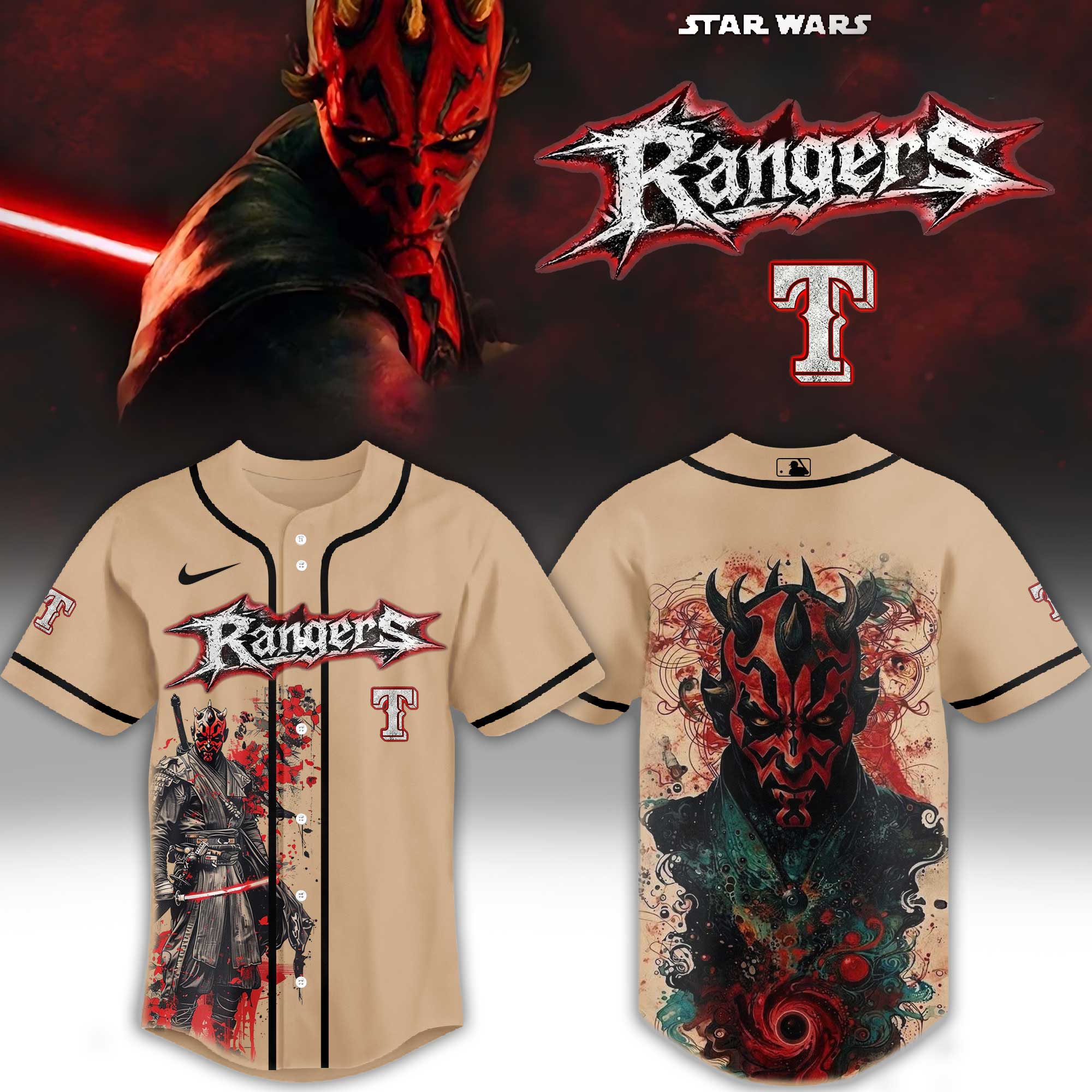 Baseball Jersey Star Wars Dark Side Warrior All Team