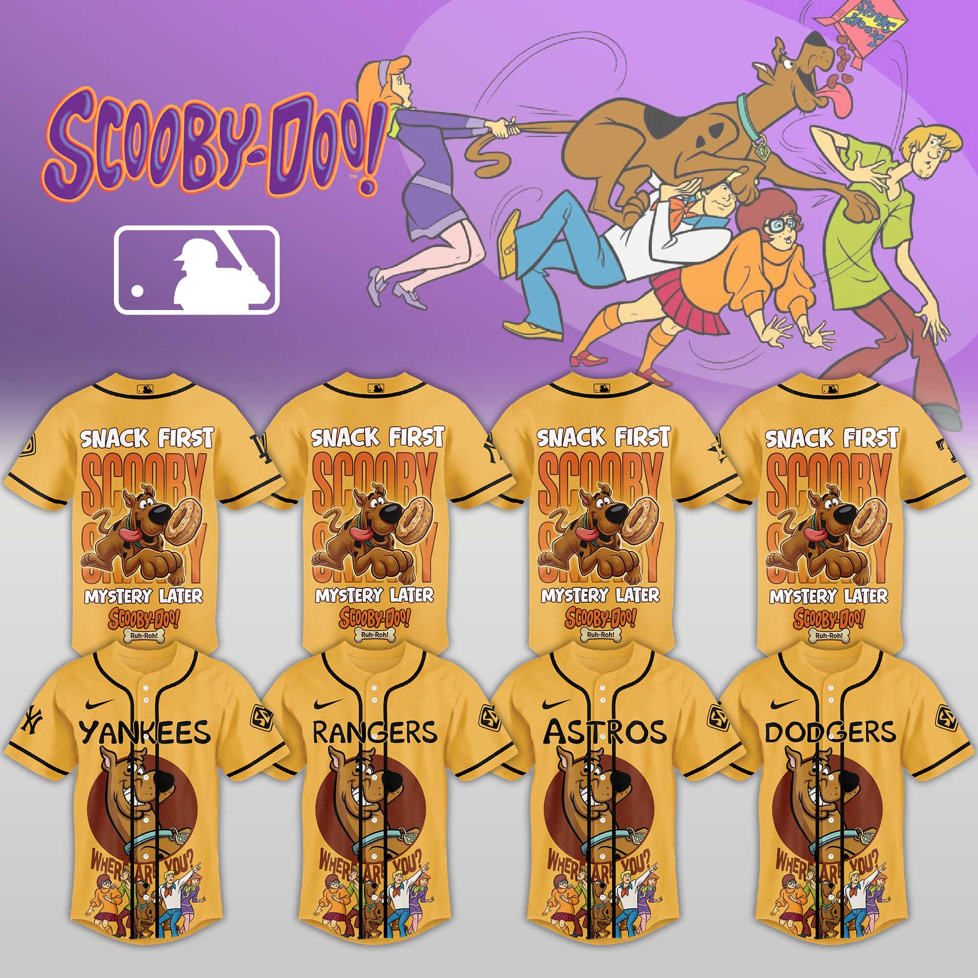 Baseball Jersey Scooby-Doo Fan All Team