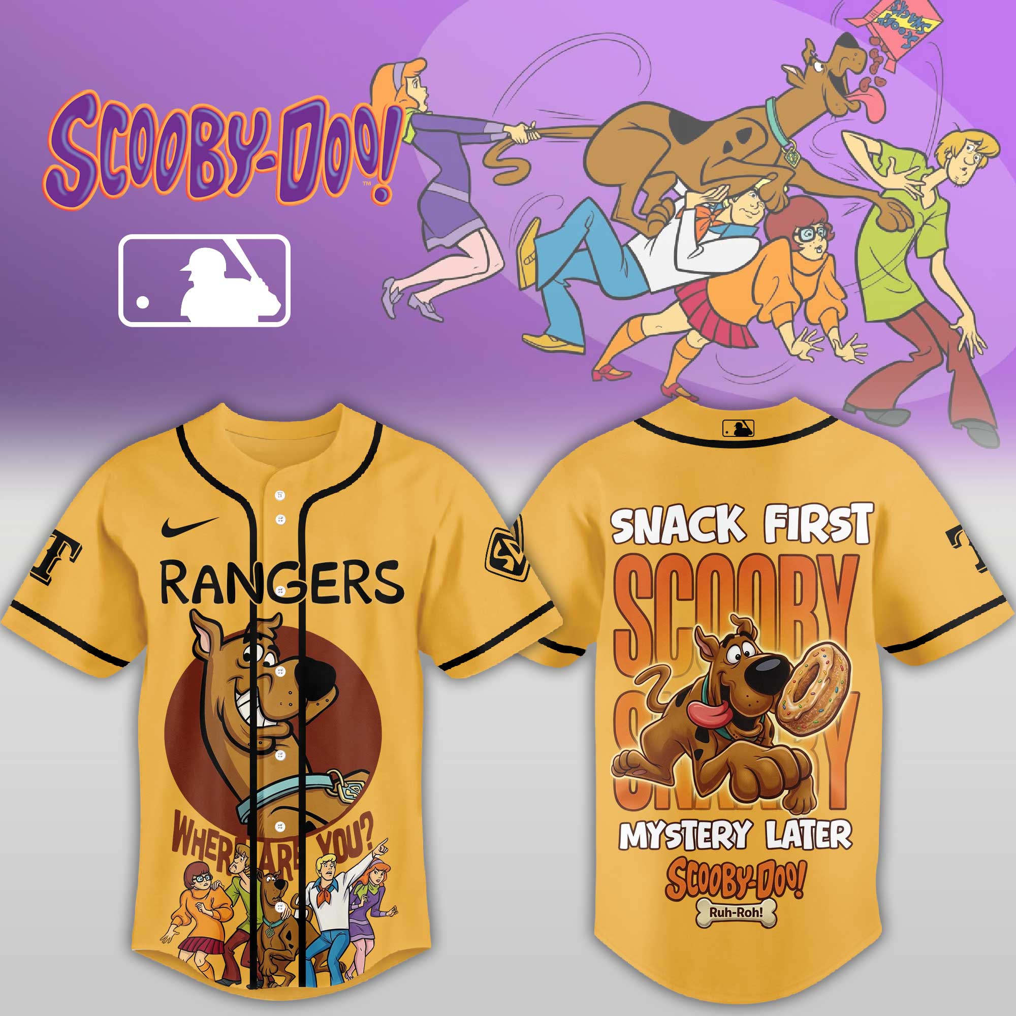 Baseball Jersey Scooby-Doo Fan All Team