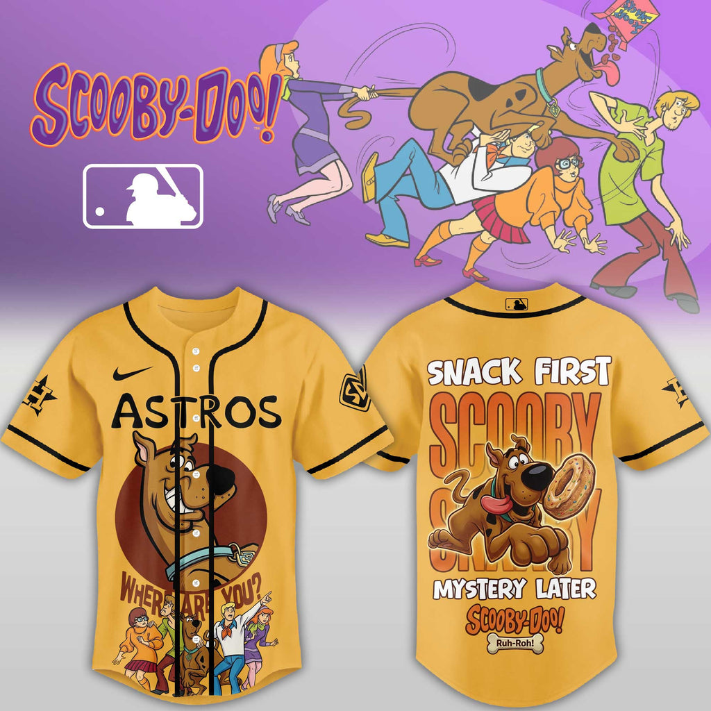 Baseball Jersey Scooby-Doo Snack First Mystery Later All Team