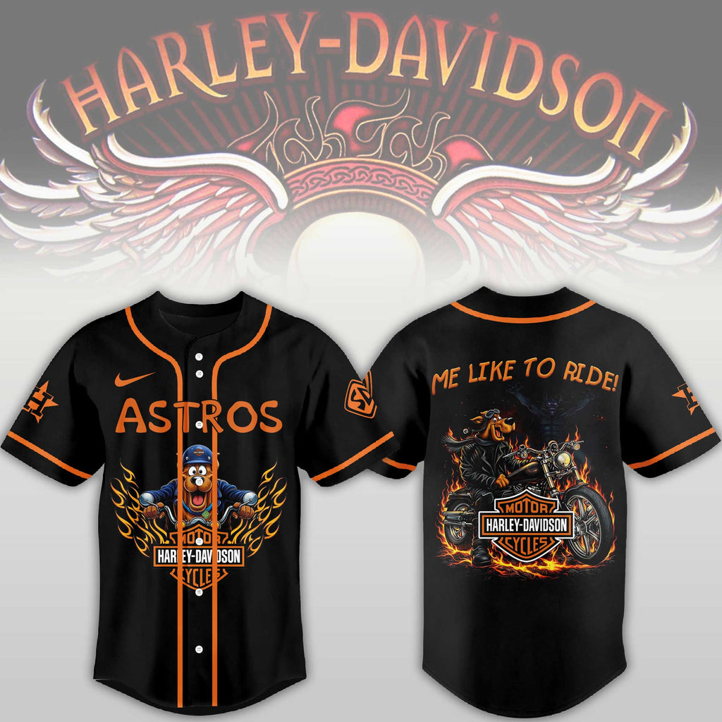 Baseball Jersey Harley Rider Flame Style All Team
