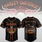 Baseball Jersey Harley Rider Flame Style All Team