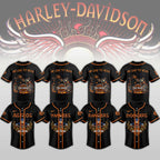 Baseball Jersey Harley Rider Flame Style All Team