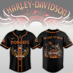 Baseball Jersey Harley Rider Flame Style All Team