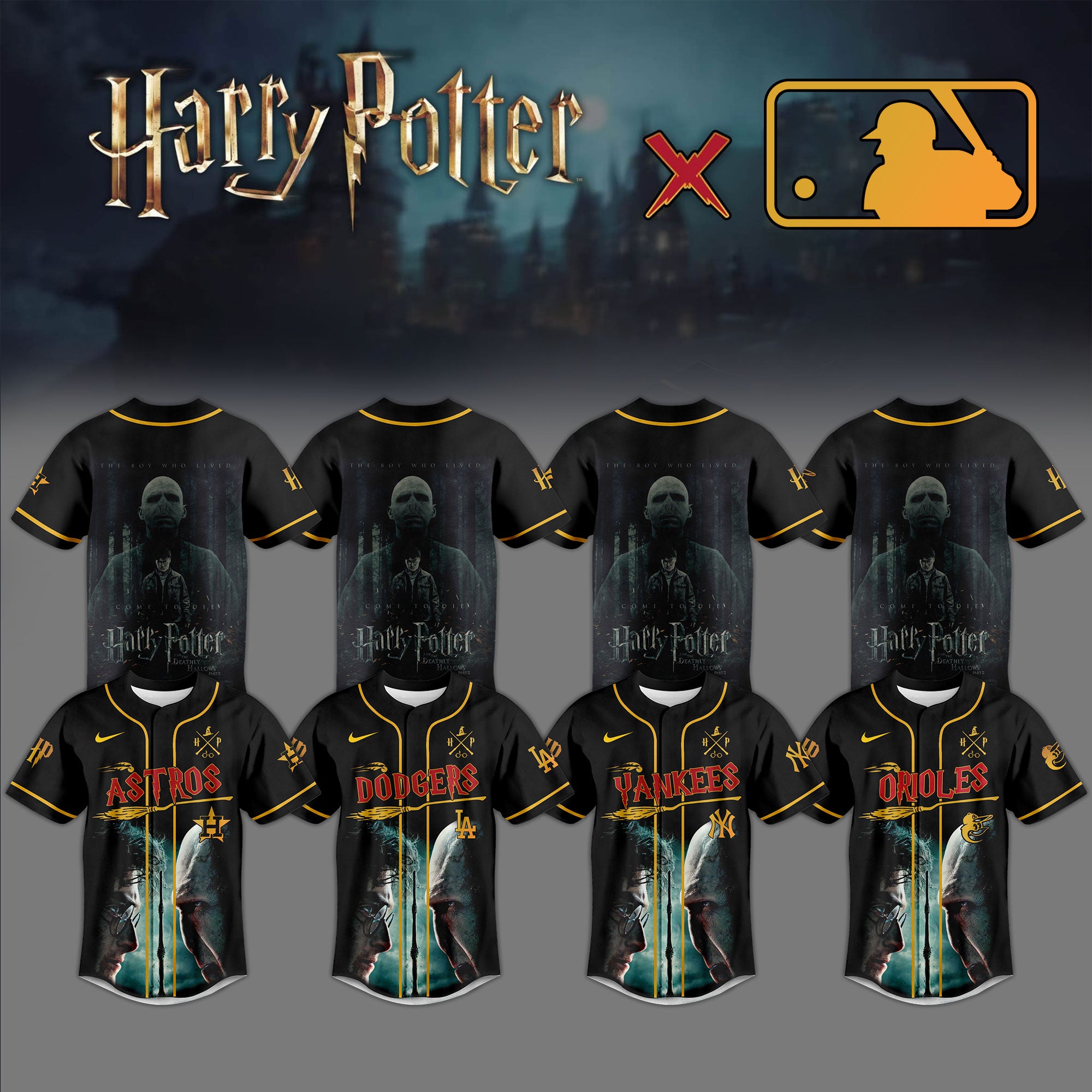 Baseball Jersey Dark Magic Movie Inspired All Team