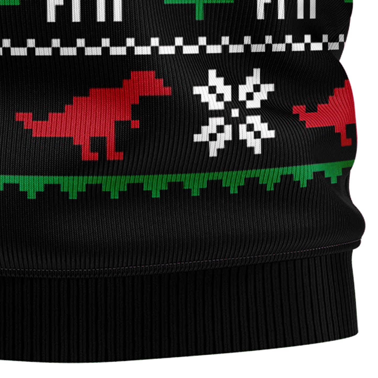 Santa Dinosaur T-rex Ugly Christmas Sweater, Tyrannosaurus Rex Eat Reindeer Christmas Ugly Sweater, Funny T-rex Xmas Crewneck Knitted Ugly Sweater