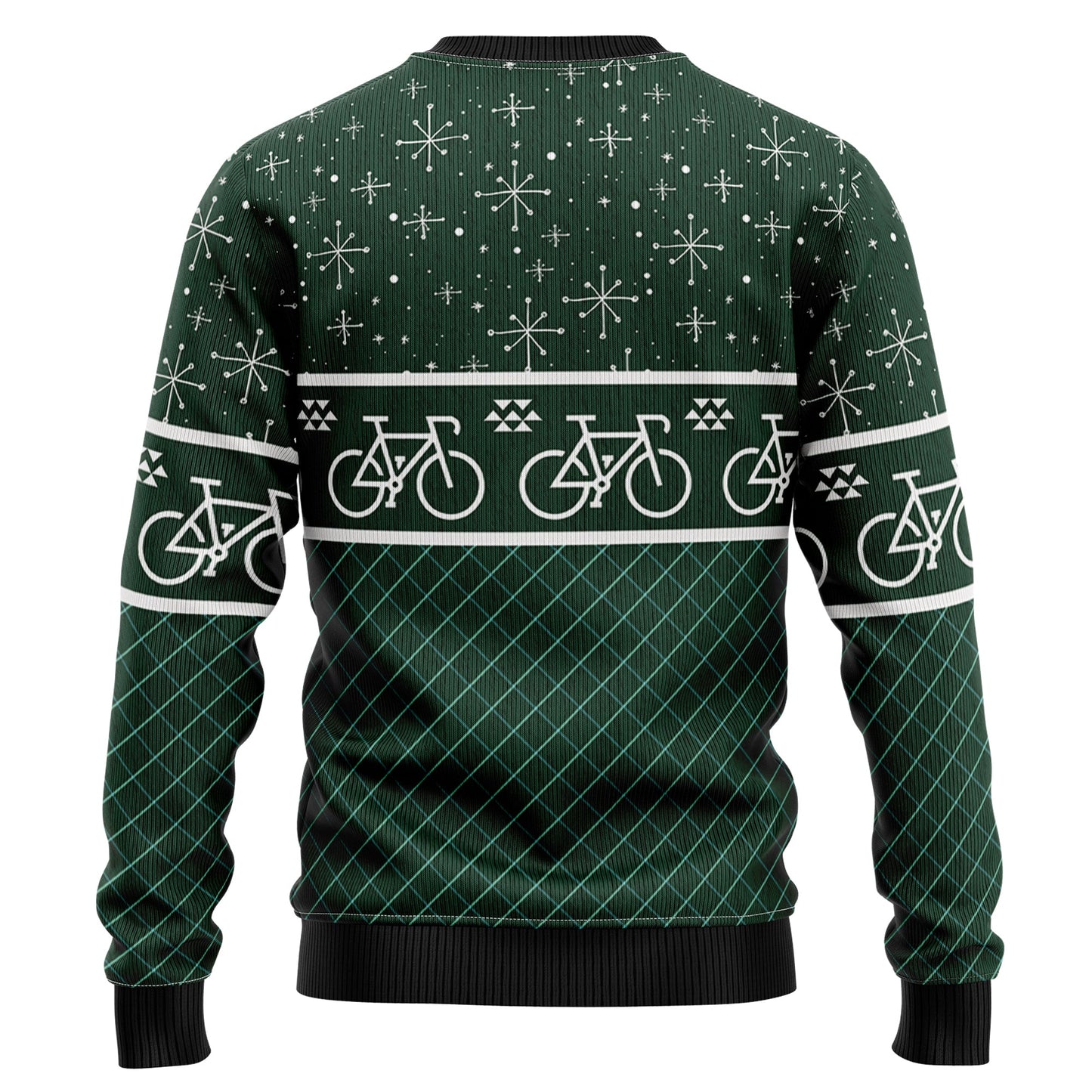 O What Fun It Is To Ride Santa Cycling Ugly Christmas Sweater, Funny Santa Riding Christmas Ugly Sweater, Santa Xmas Crewneck Knitted Ugly Sweater