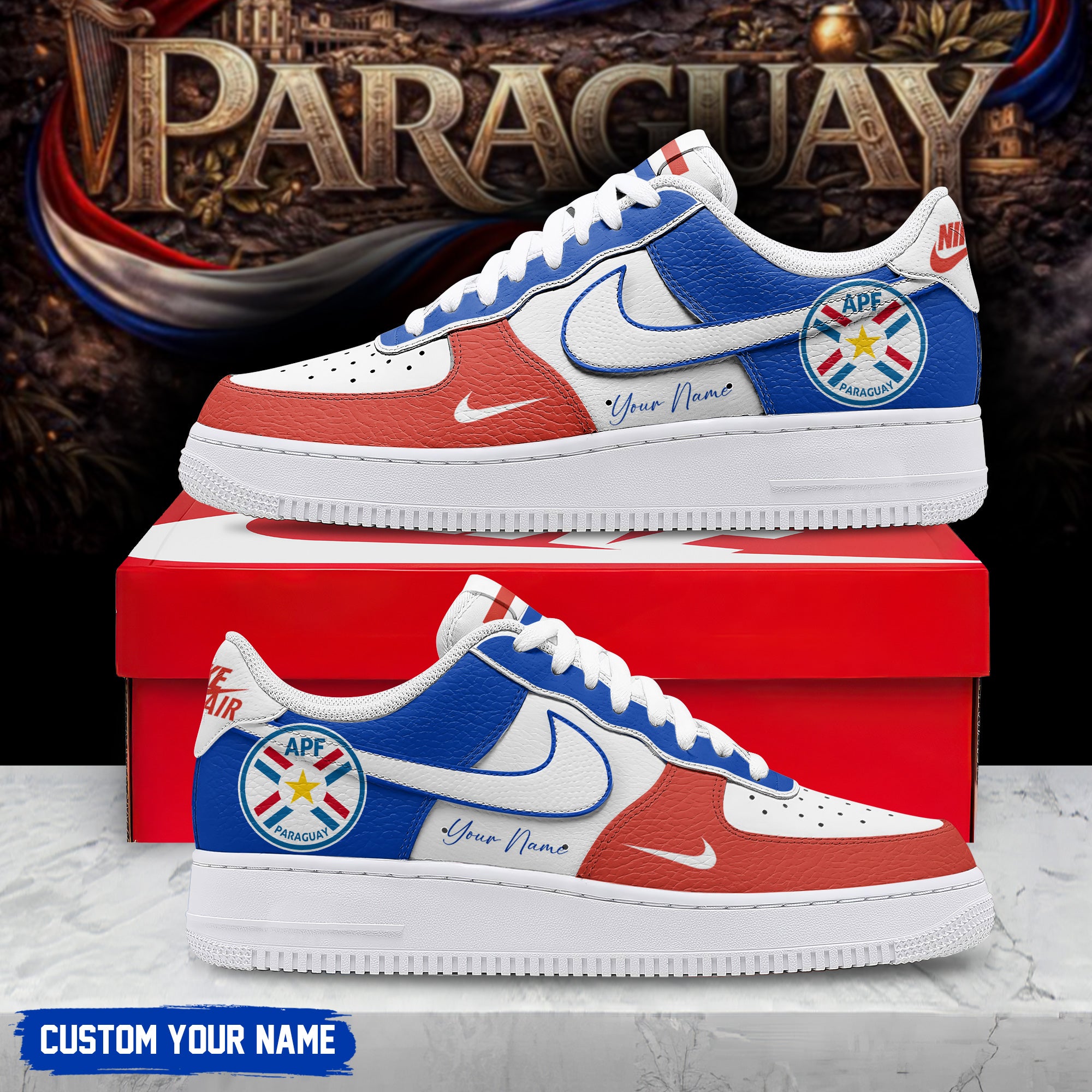 Paraguay | Premium WC26 Custom AF1 Shoes