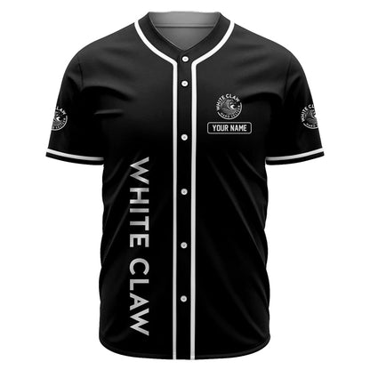 Personalized White Claw Dad Baseball Jersey Shirts, White Claw Black Baseball Jersey Shirts, White Claw Hard Seltzer Unisex Baseball Jersey