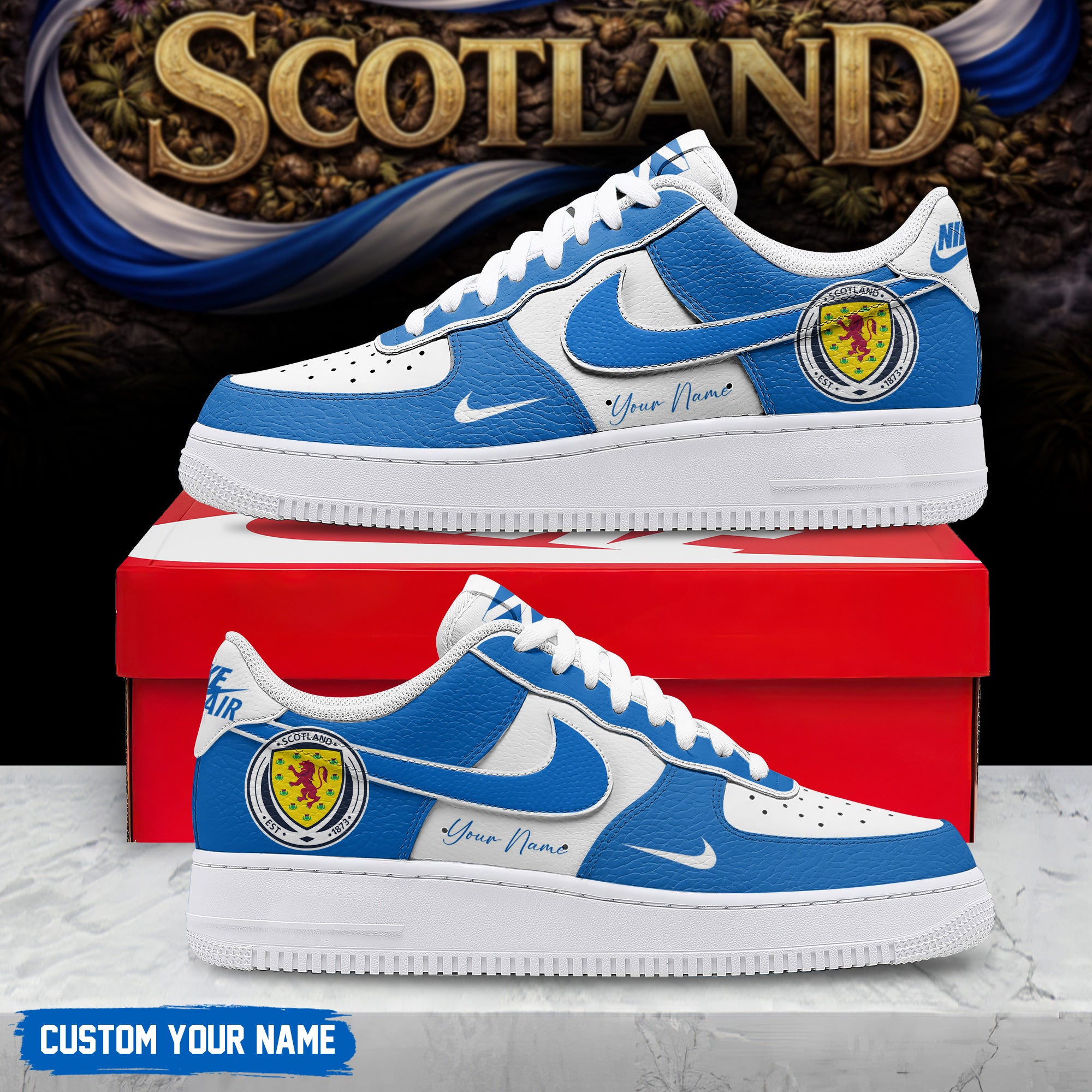 Scotland | Premium WC26 Custom AF1 Shoes