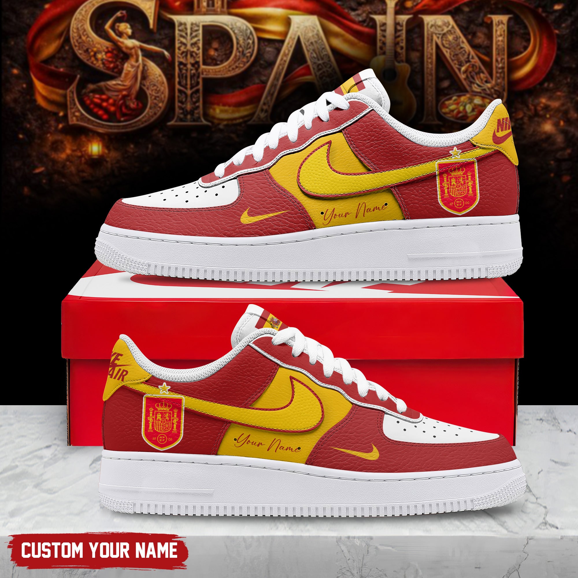 Spain | Premium WC26 Custom AF1 Shoes