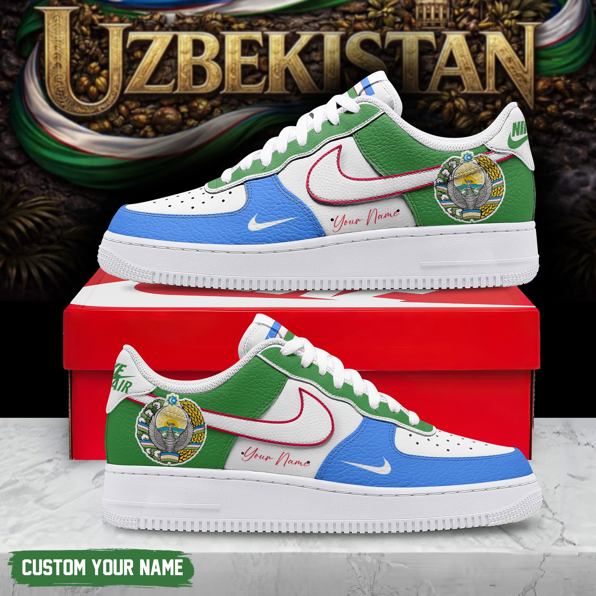Uzbekistan | Premium WC26 Custom AF1 Shoes