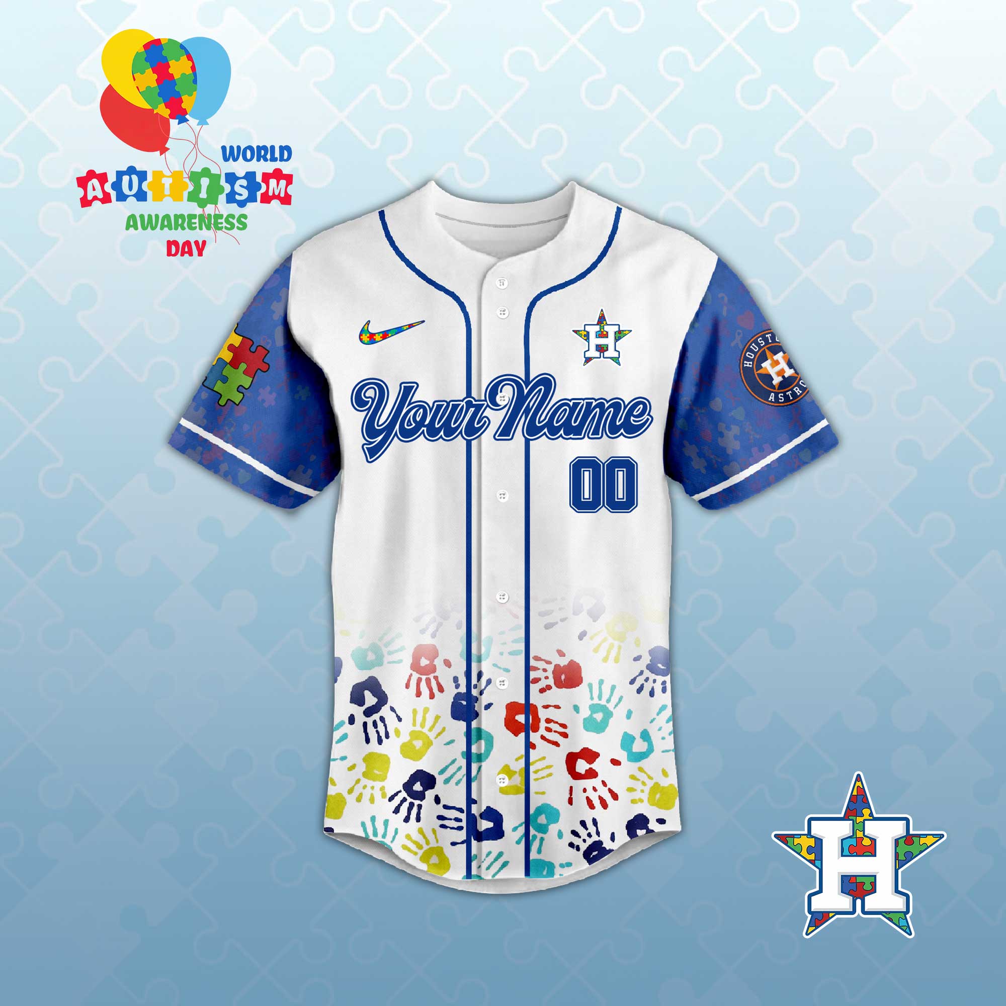 H.Astros Autism Awareness 2026 Limited Editions Baseball Jersey.