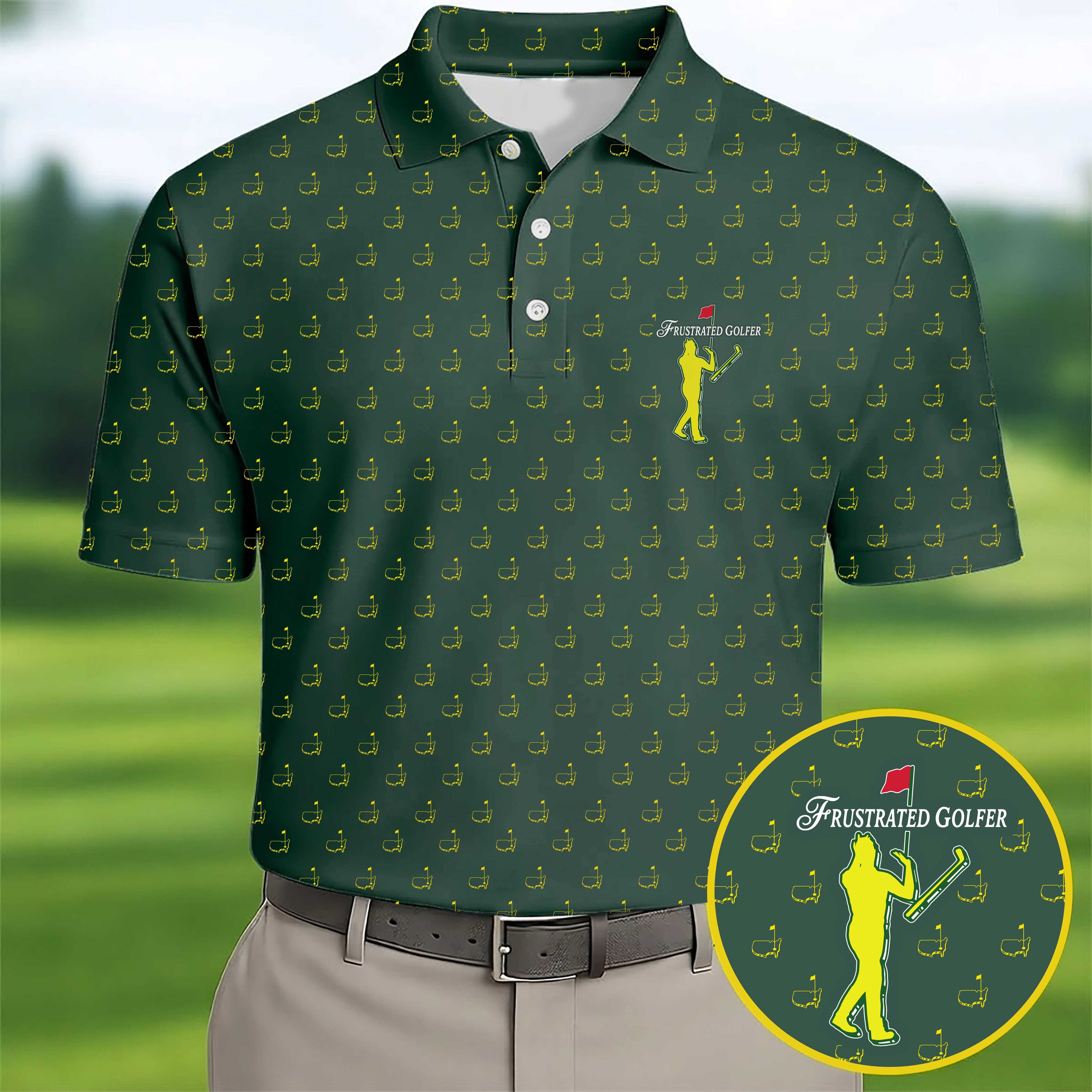 Shanker Golf Augusta Golf Tournament Golf Tops For Men, Men's Golf Shirt, Golf Gift For Men