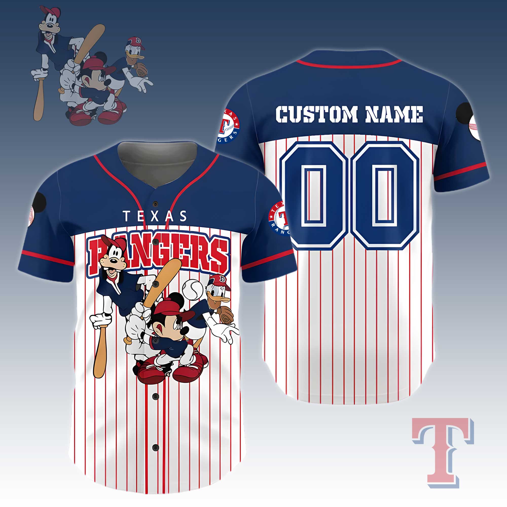 T.Rangers  Baseball Jersey – Custom Name Number, Adorable Fan Gift.