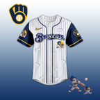 Baseball Jersey M.Brewers Tom & Jerry Style – Cute Cartoon Fan Gift Shirt.