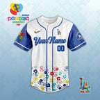 LA. Dodgers Autism Awareness 2026 Limited Editions Baseball Jersey.