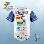 LA. Dodgers Autism Awareness 2026 Limited Editions Baseball Jersey.