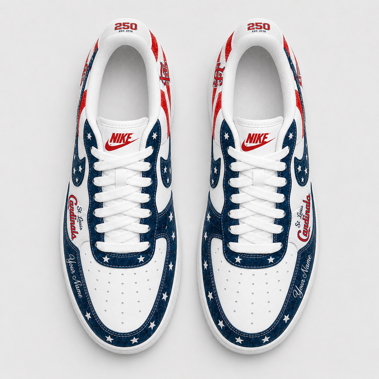 St - Louis - Cardinals | 250 Years Of America  Customized AF1 Shoes