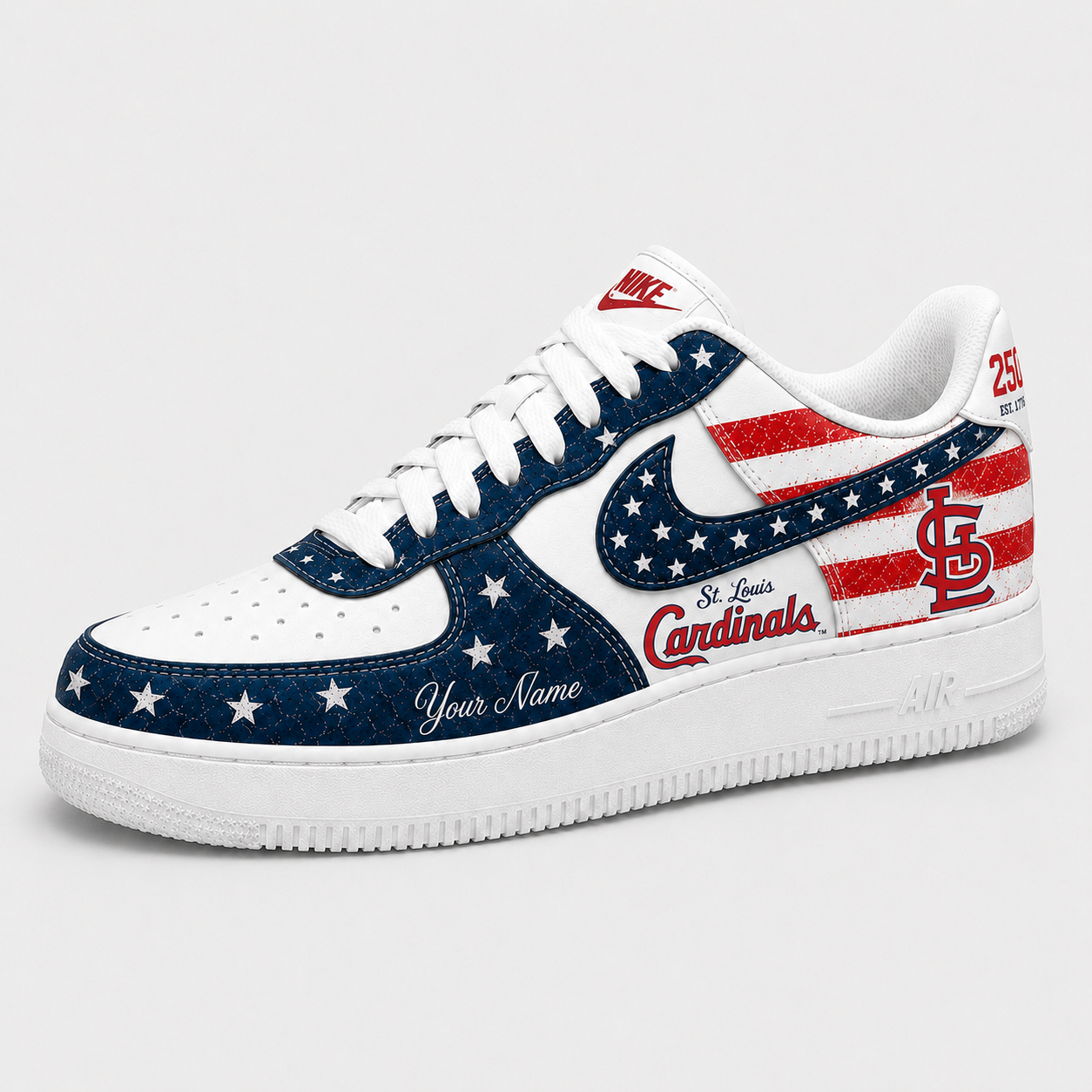 St - Louis - Cardinals | 250 Years Of America  Customized AF1 Shoes